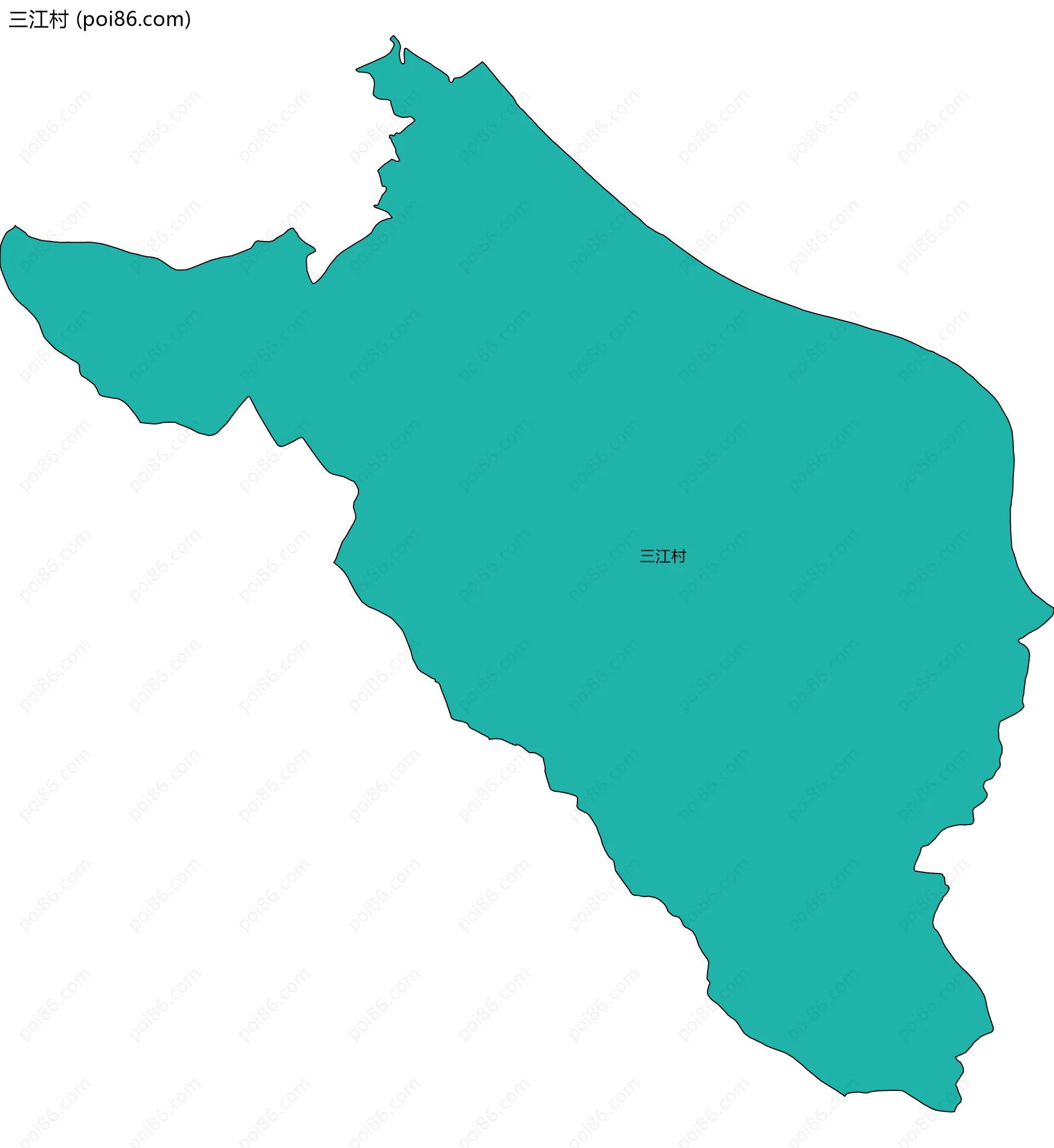 三江村边界地图