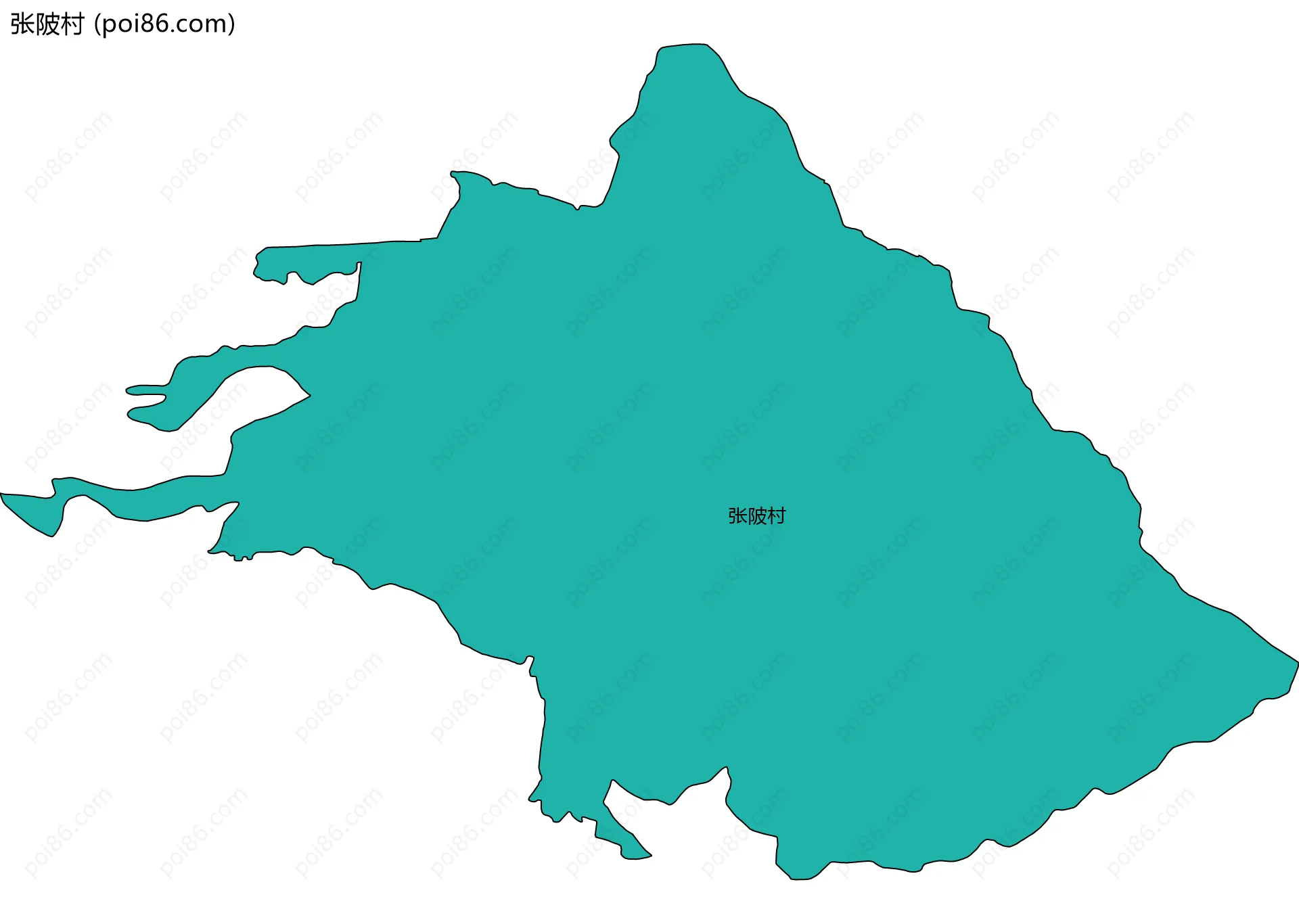 张陂村边界地图