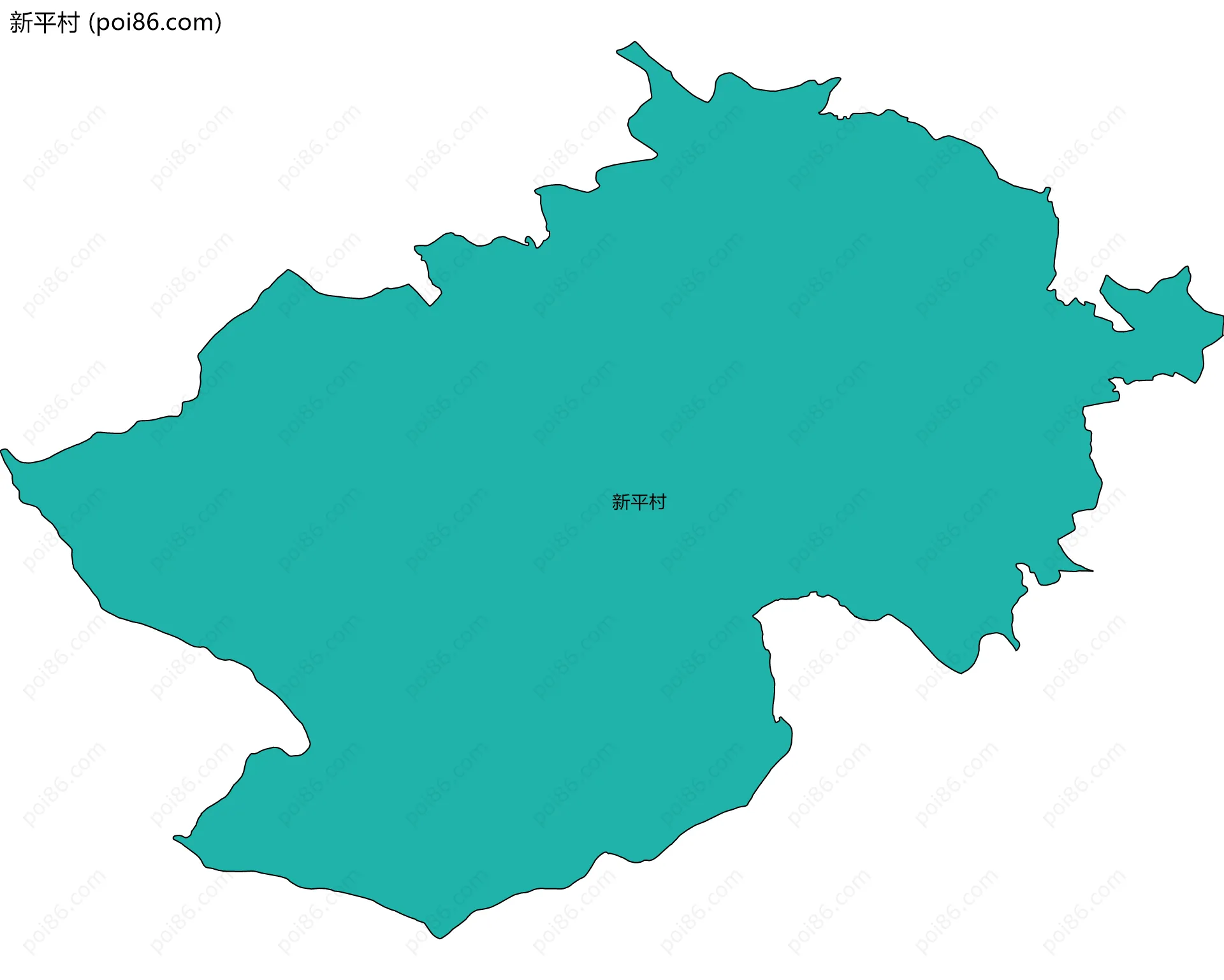 新平村边界地图