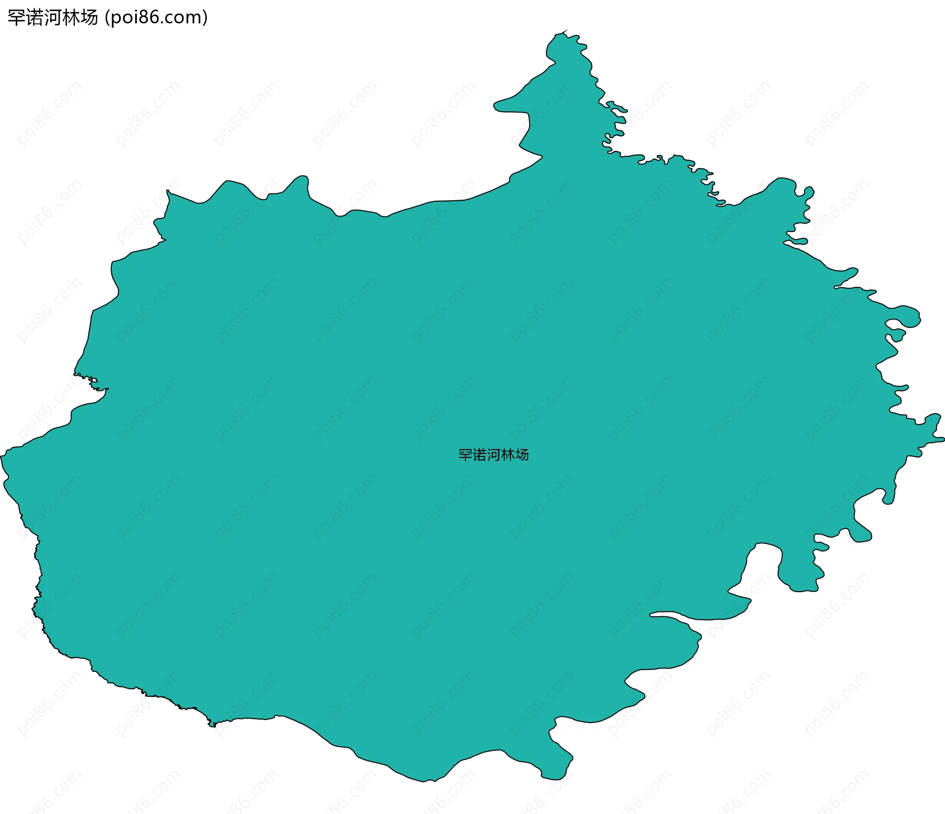 罕诺河林场边界地图
