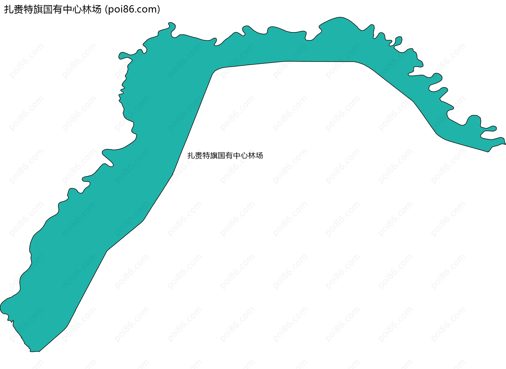 扎赉特旗国有中心林场边界地图