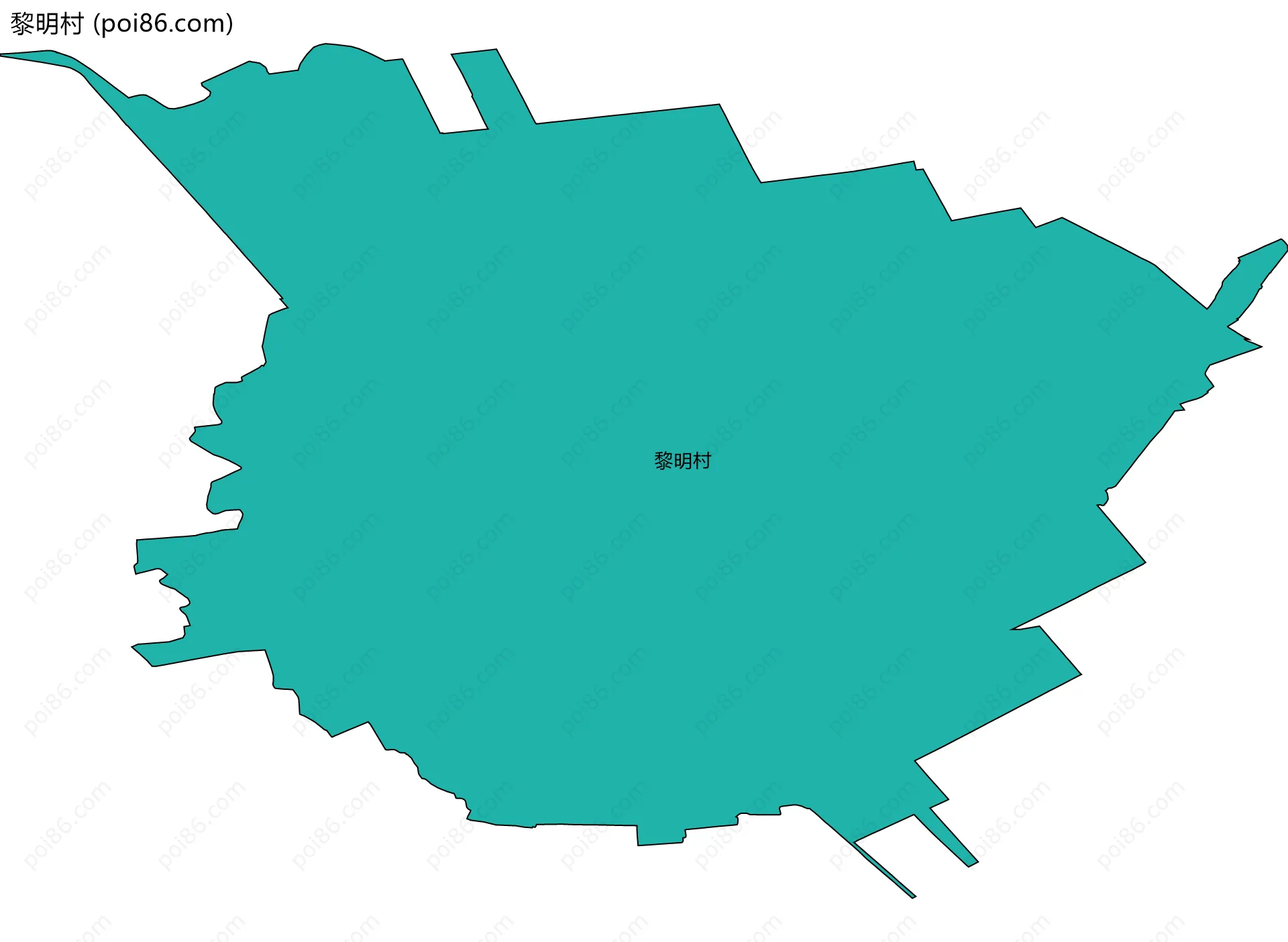 黎明村边界地图