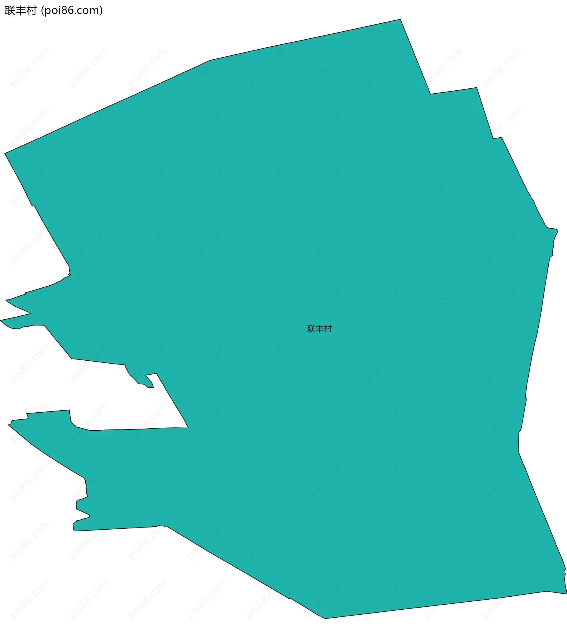 联丰村边界地图