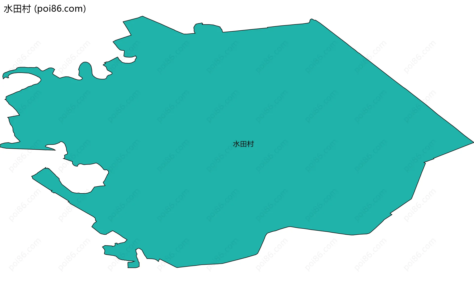 水田村边界地图