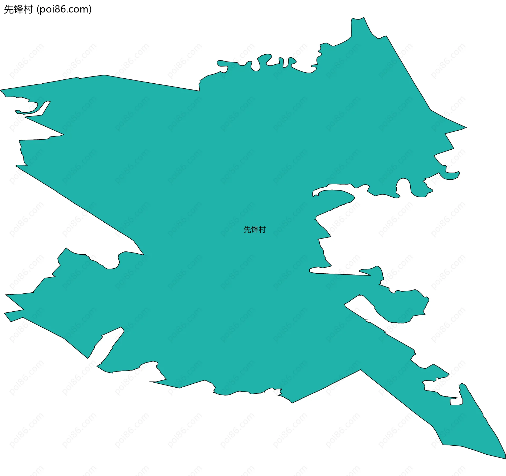 先锋村边界地图