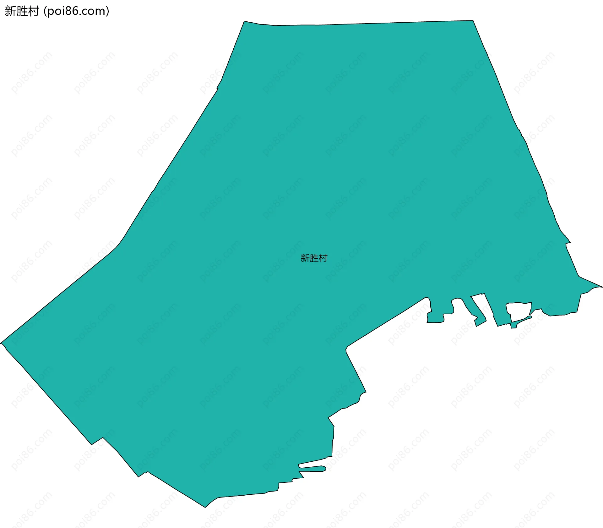 新胜村边界地图