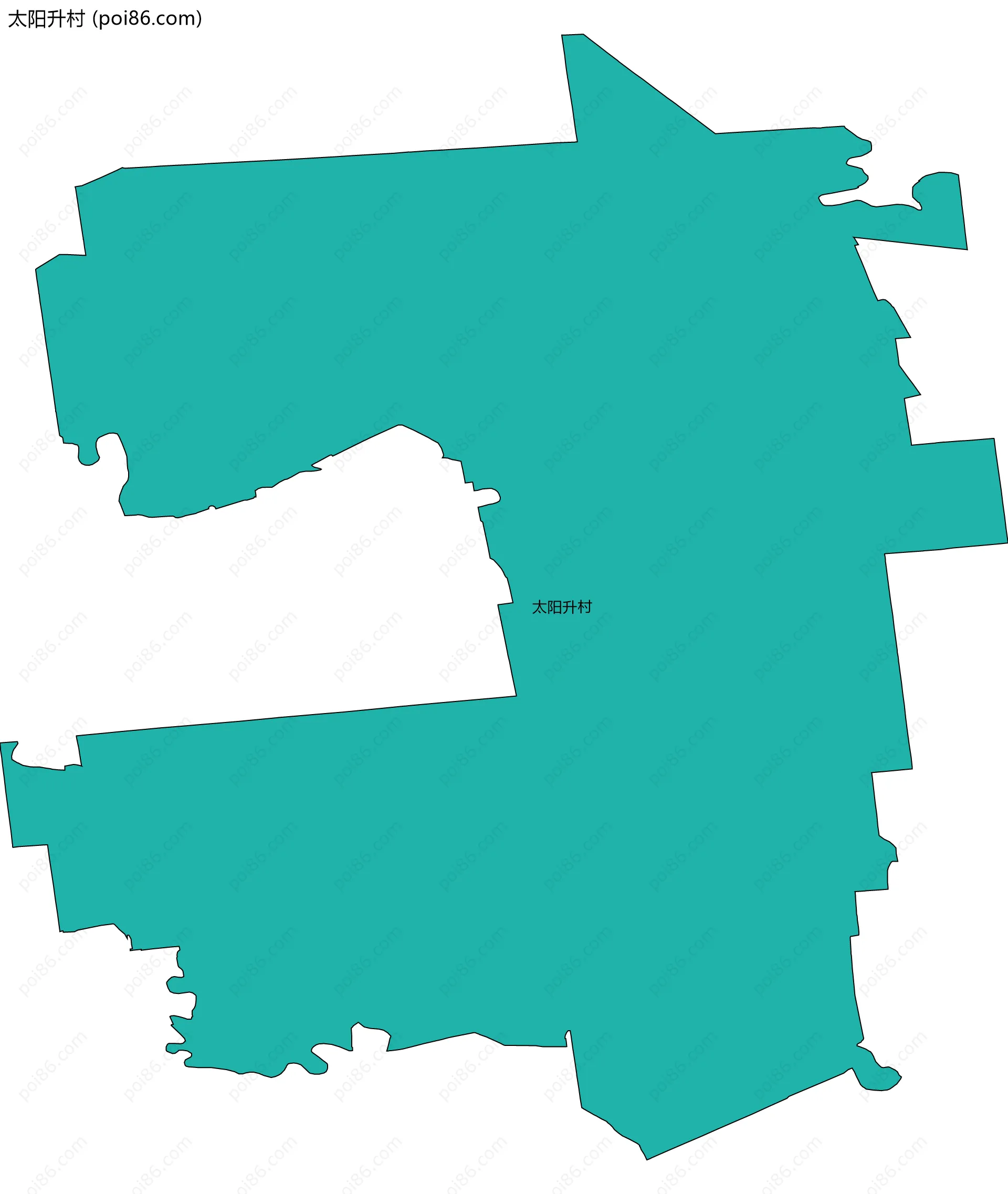 太阳升村边界地图