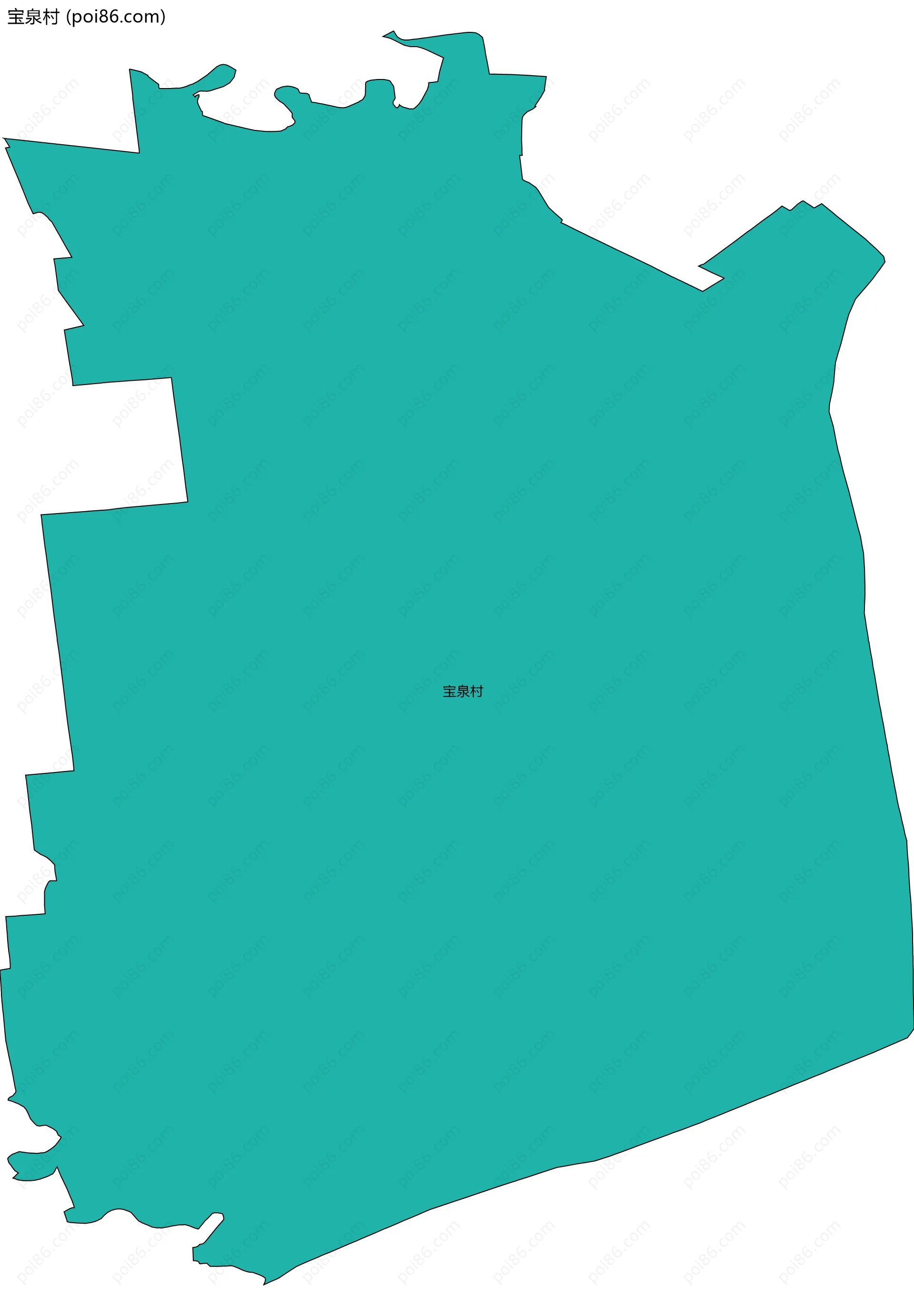 宝泉村边界地图