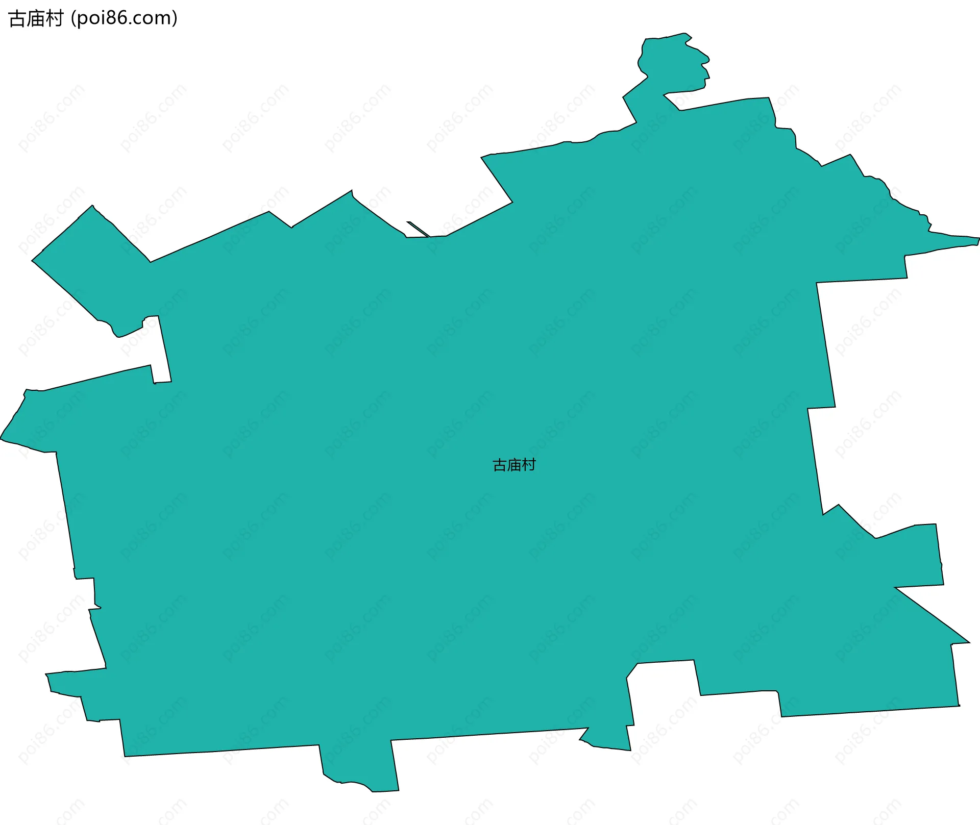 古庙村边界地图