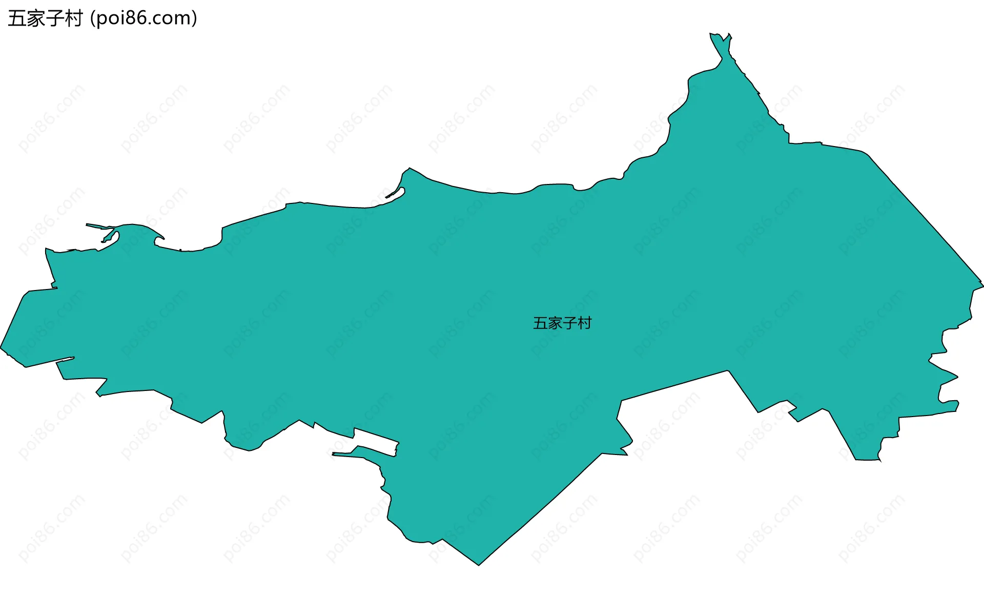 五家子村边界地图