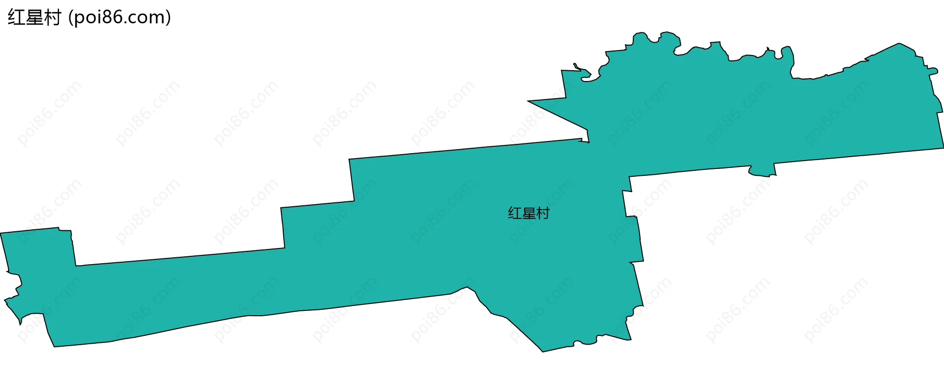 红星村边界地图