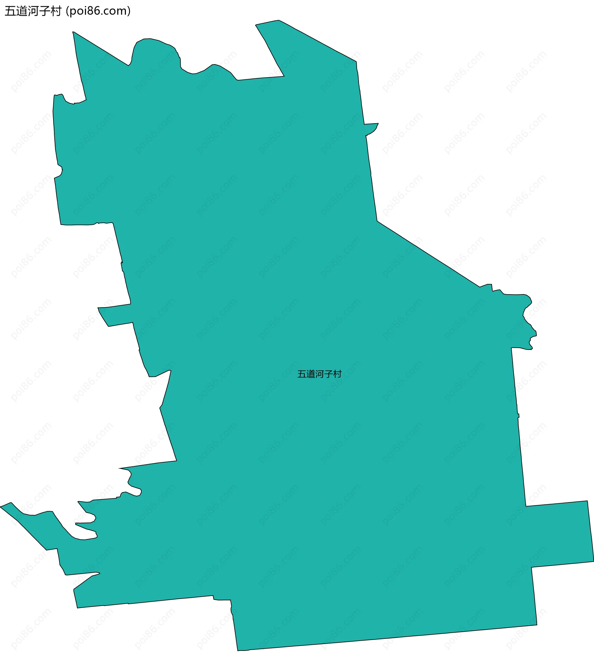 五道河子村边界地图