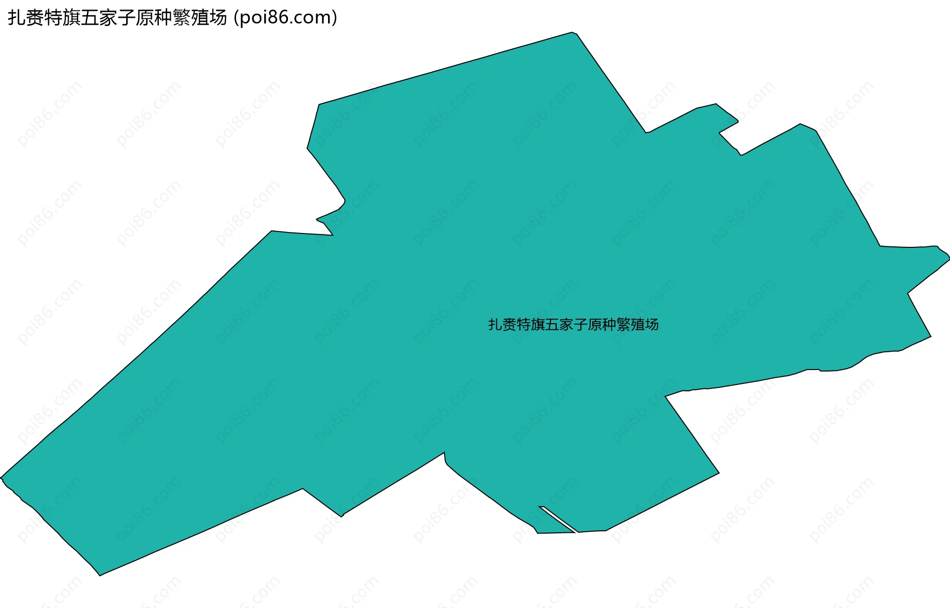 扎赉特旗五家子原种繁殖场边界地图