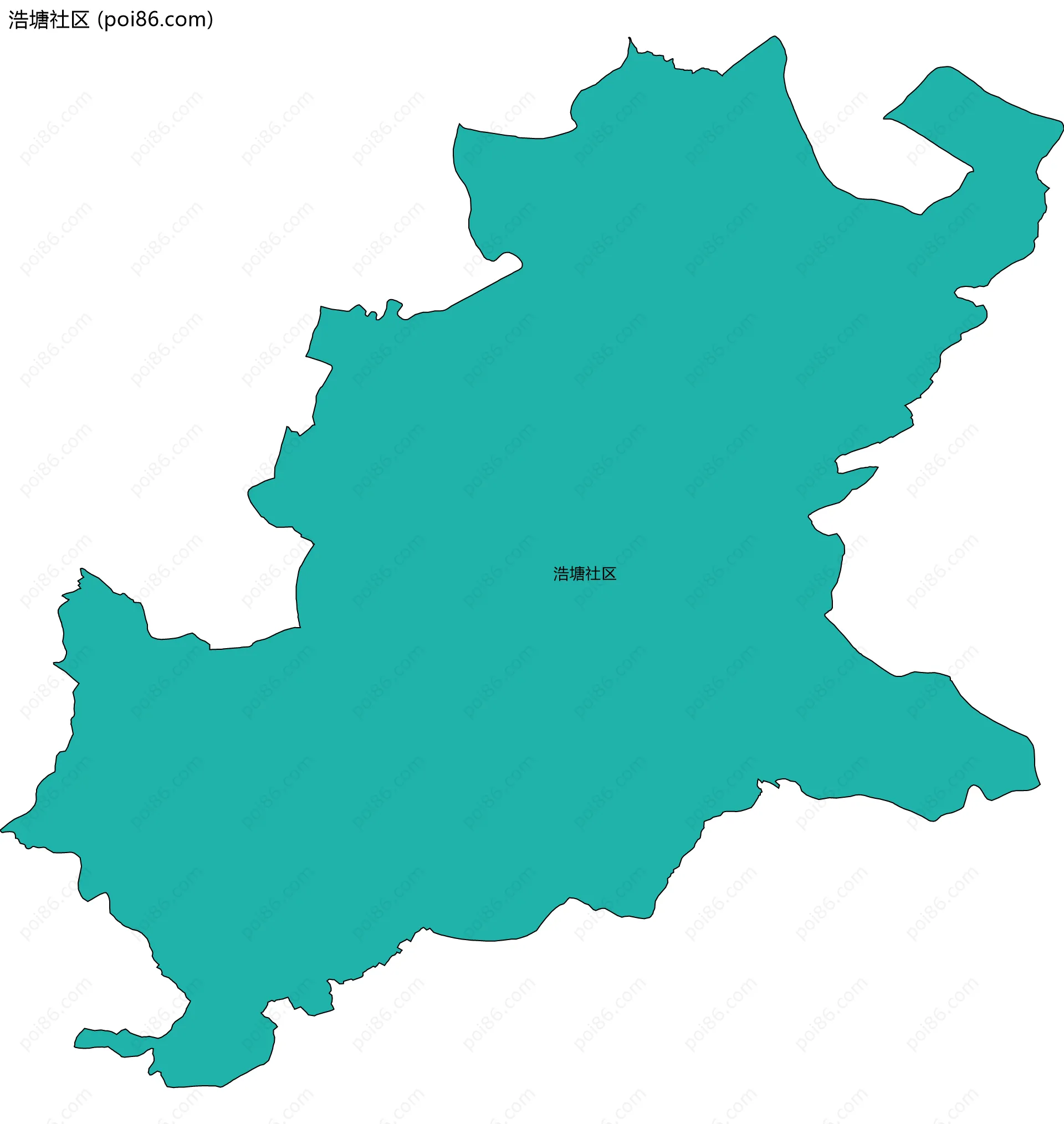 浩塘社区边界地图