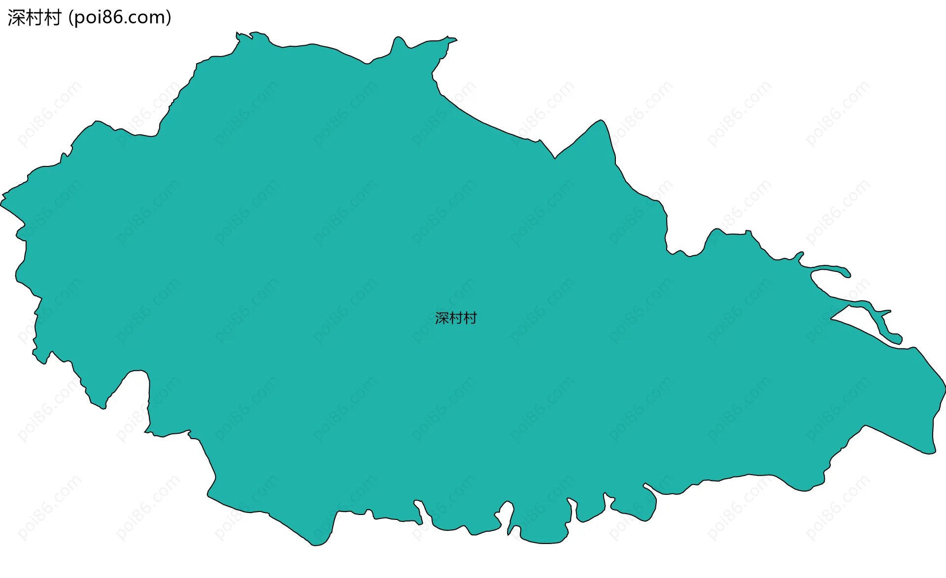 深村村边界地图