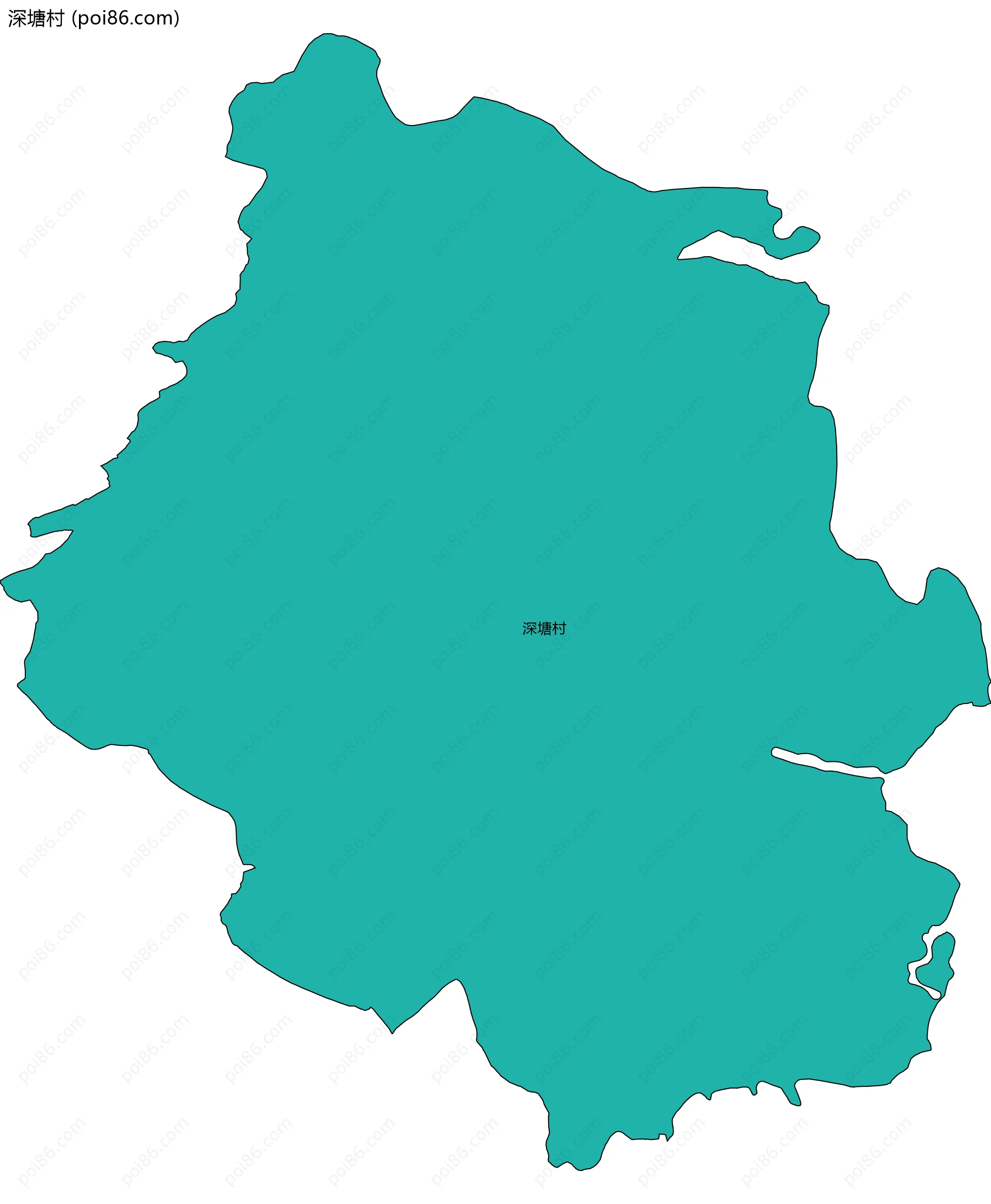 深塘村边界地图