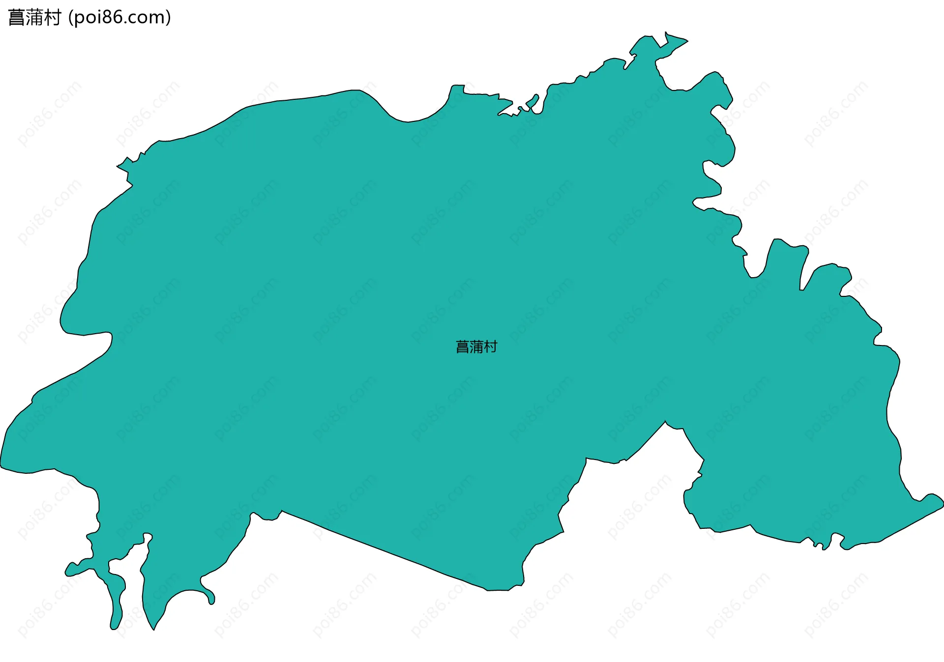 菖蒲村边界地图