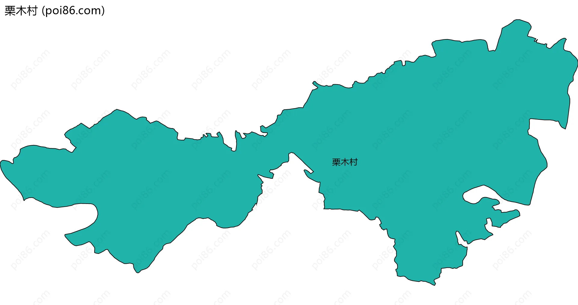 栗木村边界地图