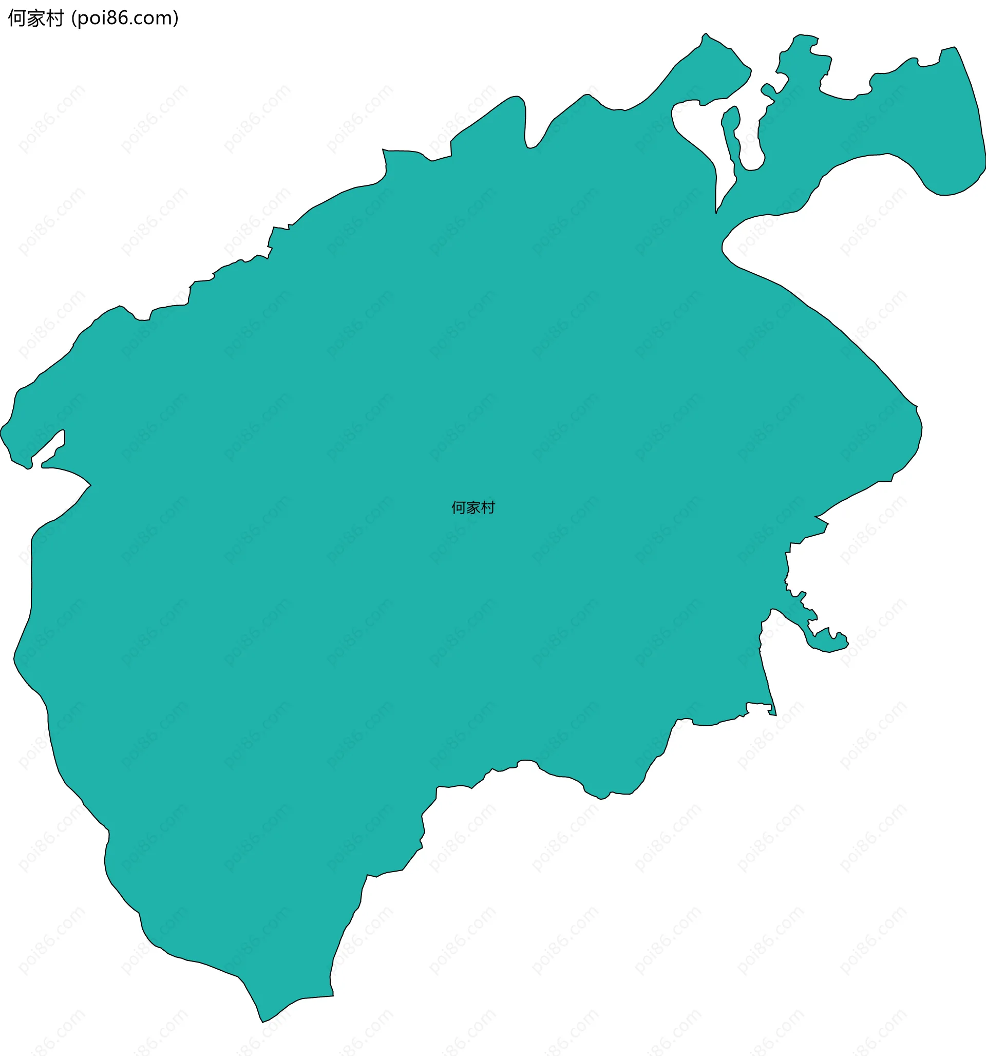 何家村边界地图