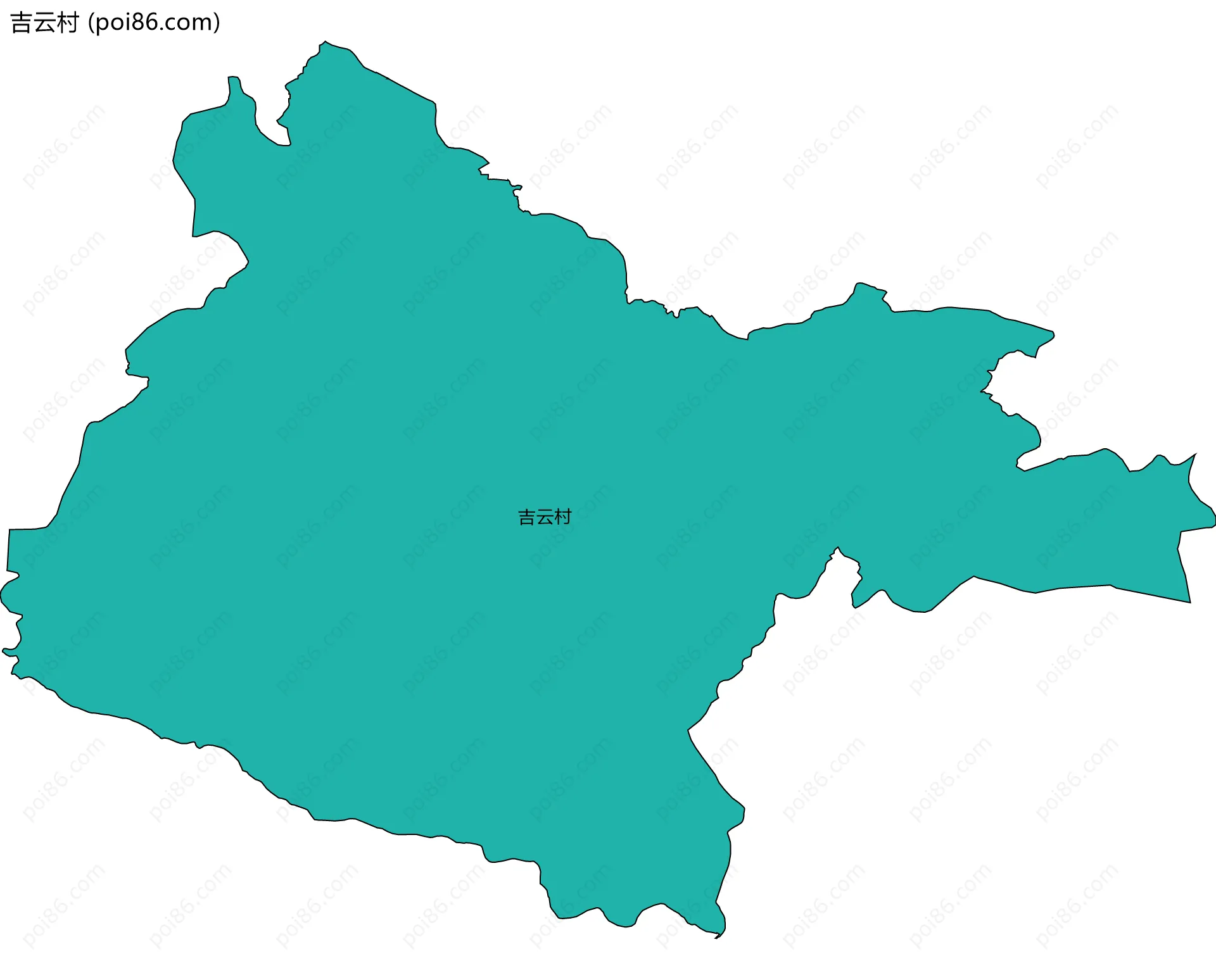 吉云村边界地图