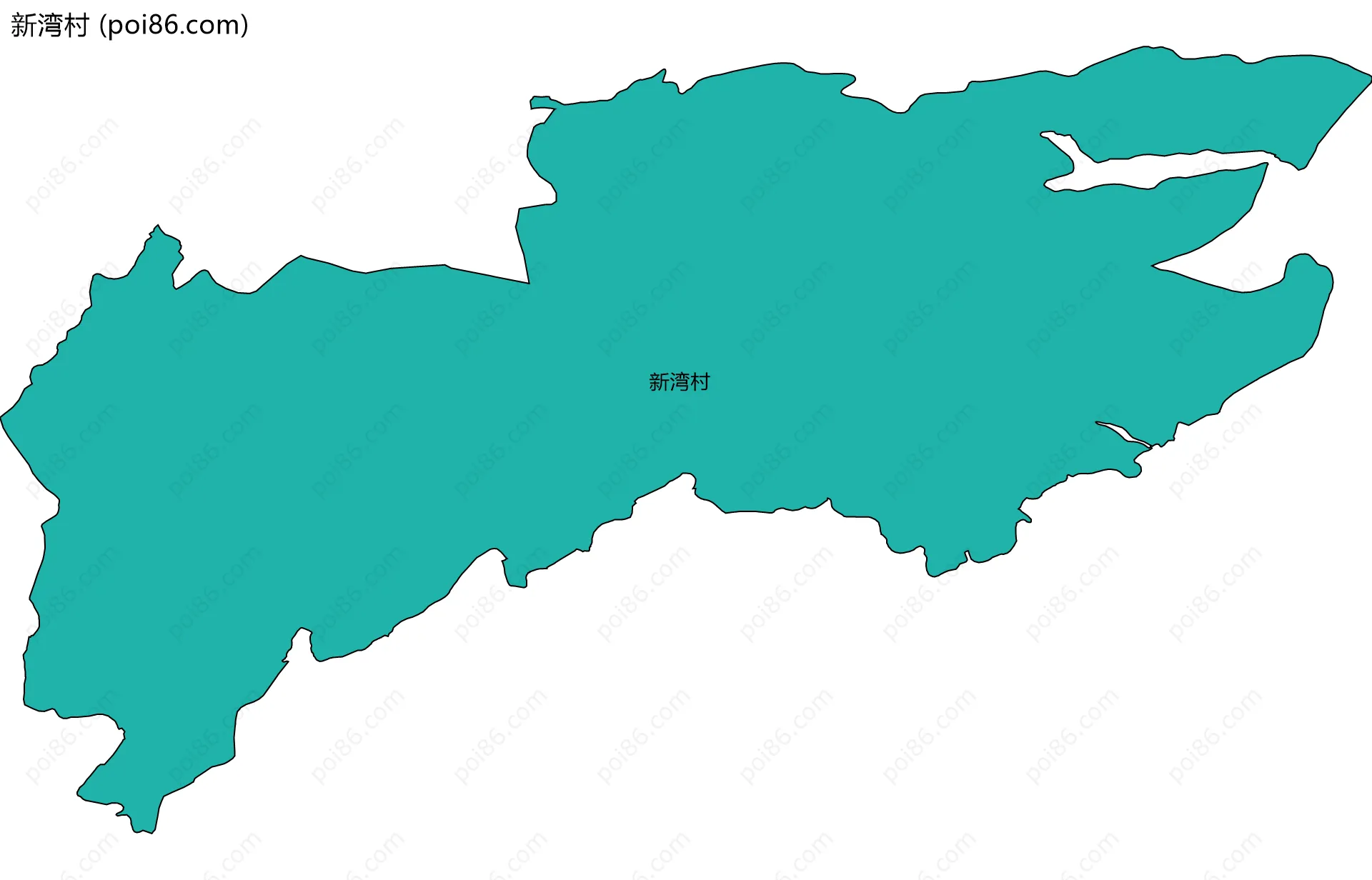 新湾村边界地图