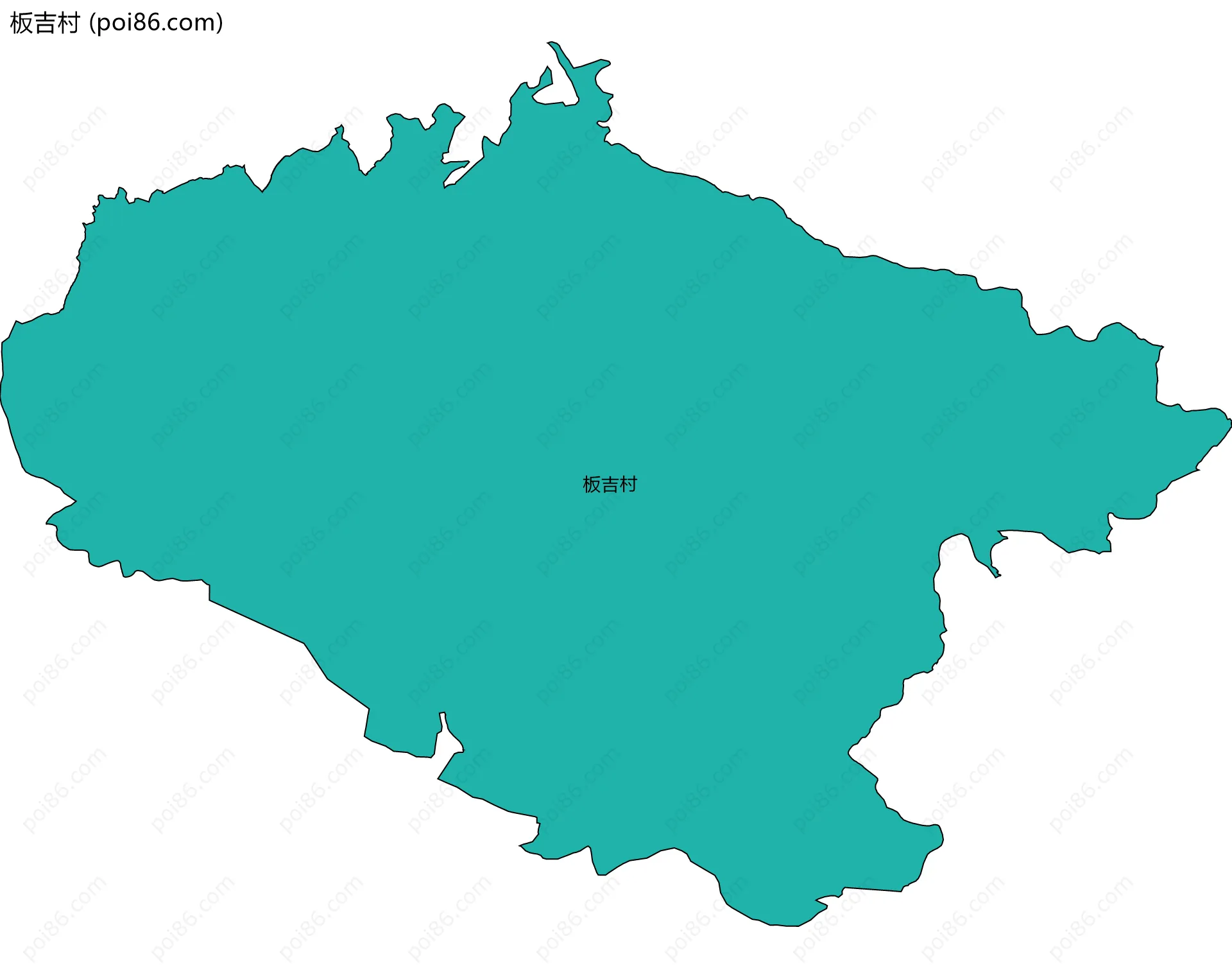 板吉村边界地图