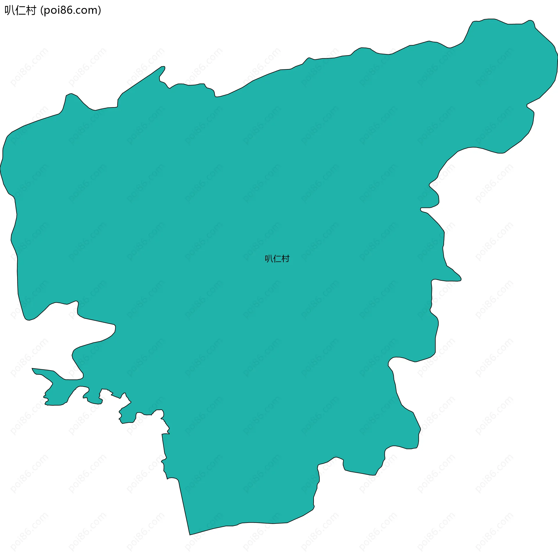 叭仁村边界地图