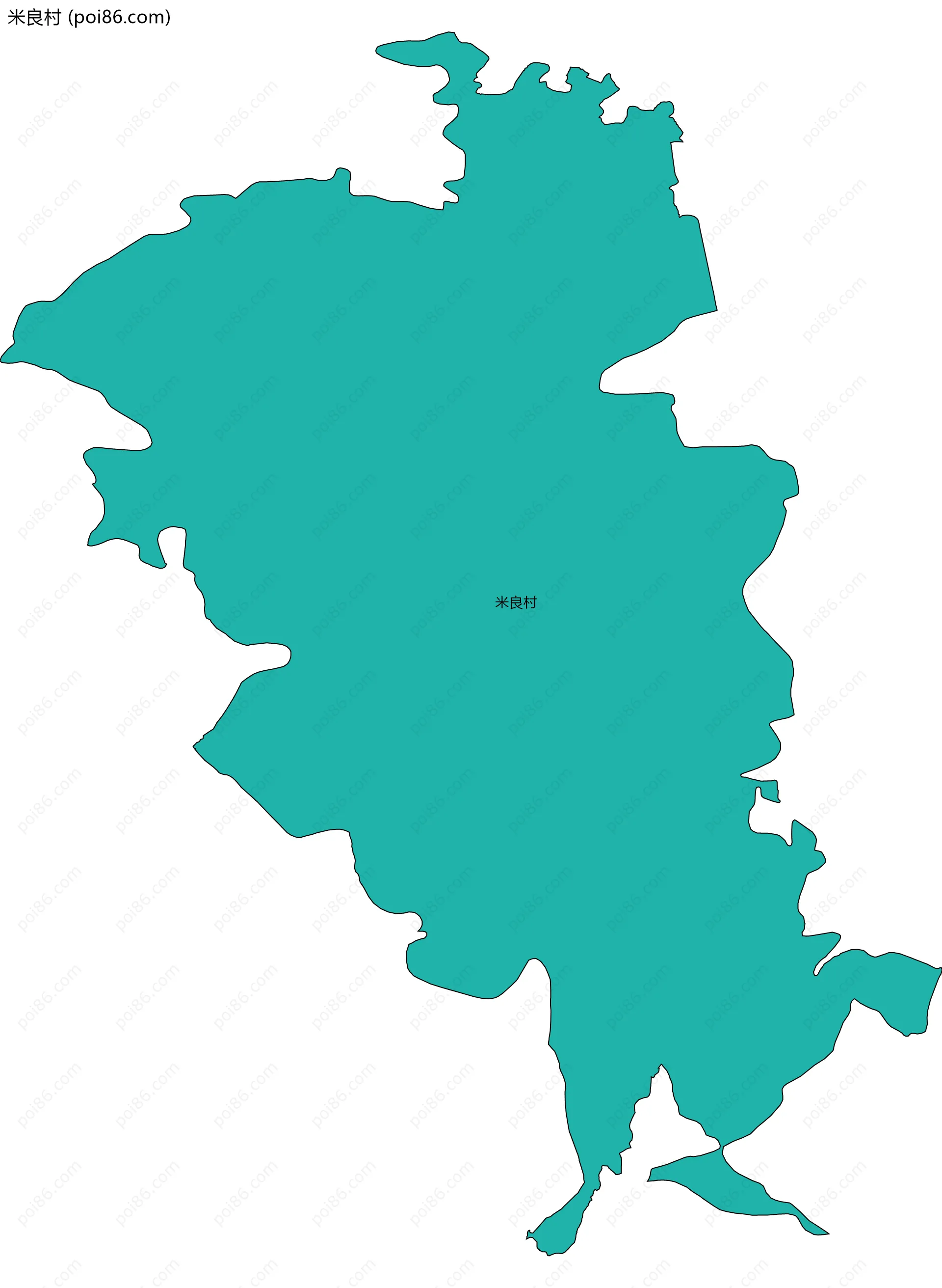 米良村边界地图