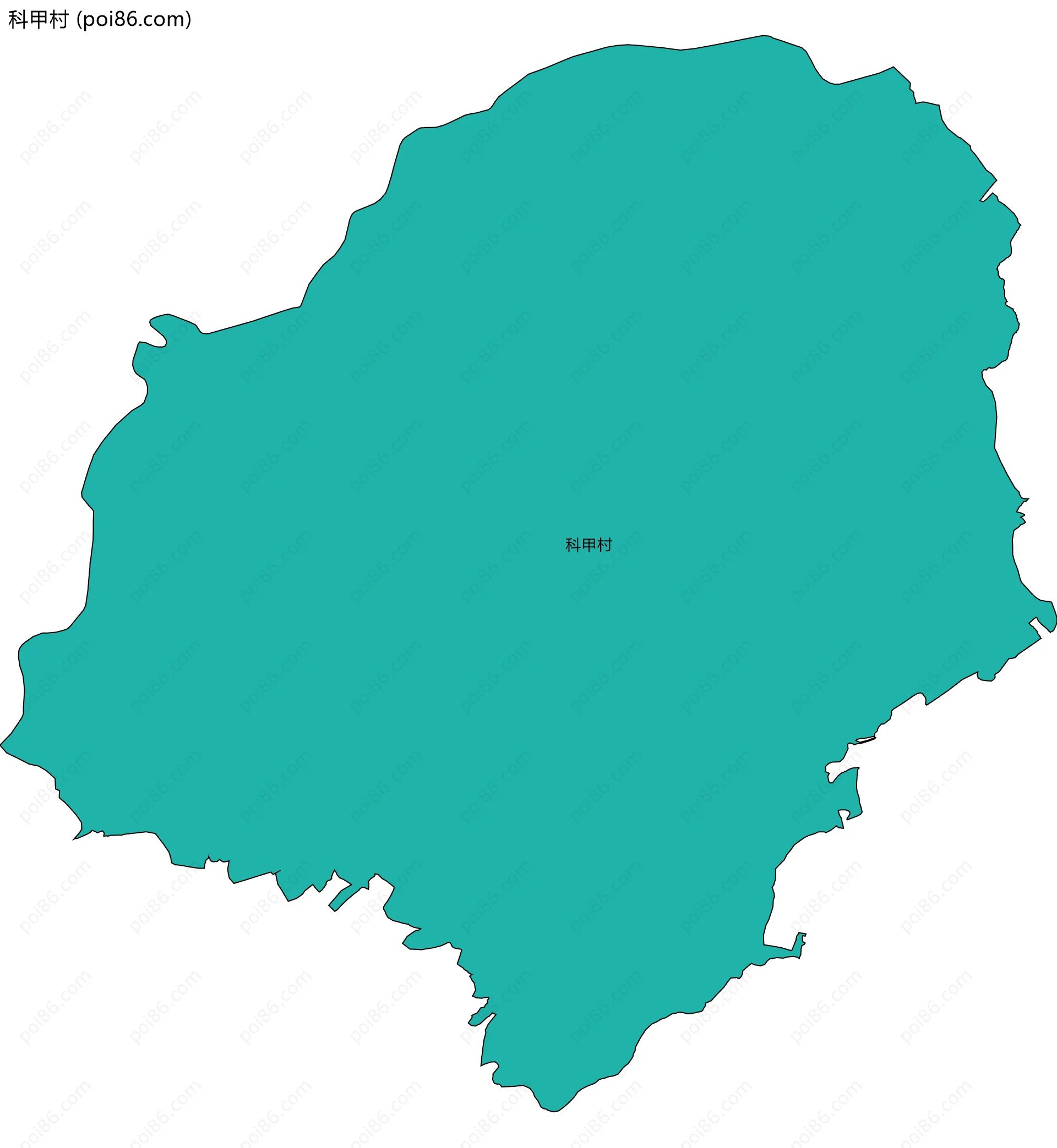 科甲村边界地图