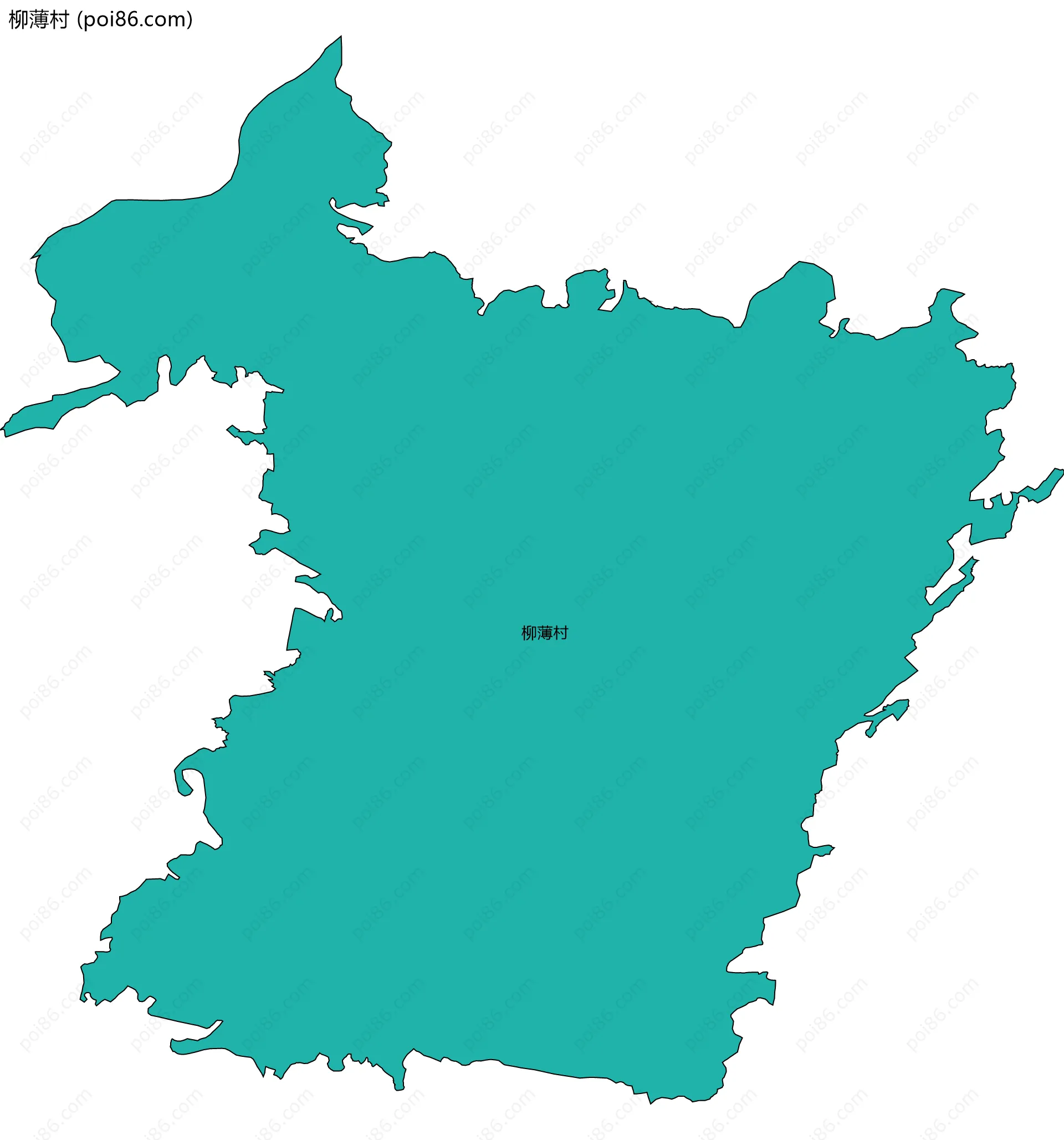 柳薄村边界地图