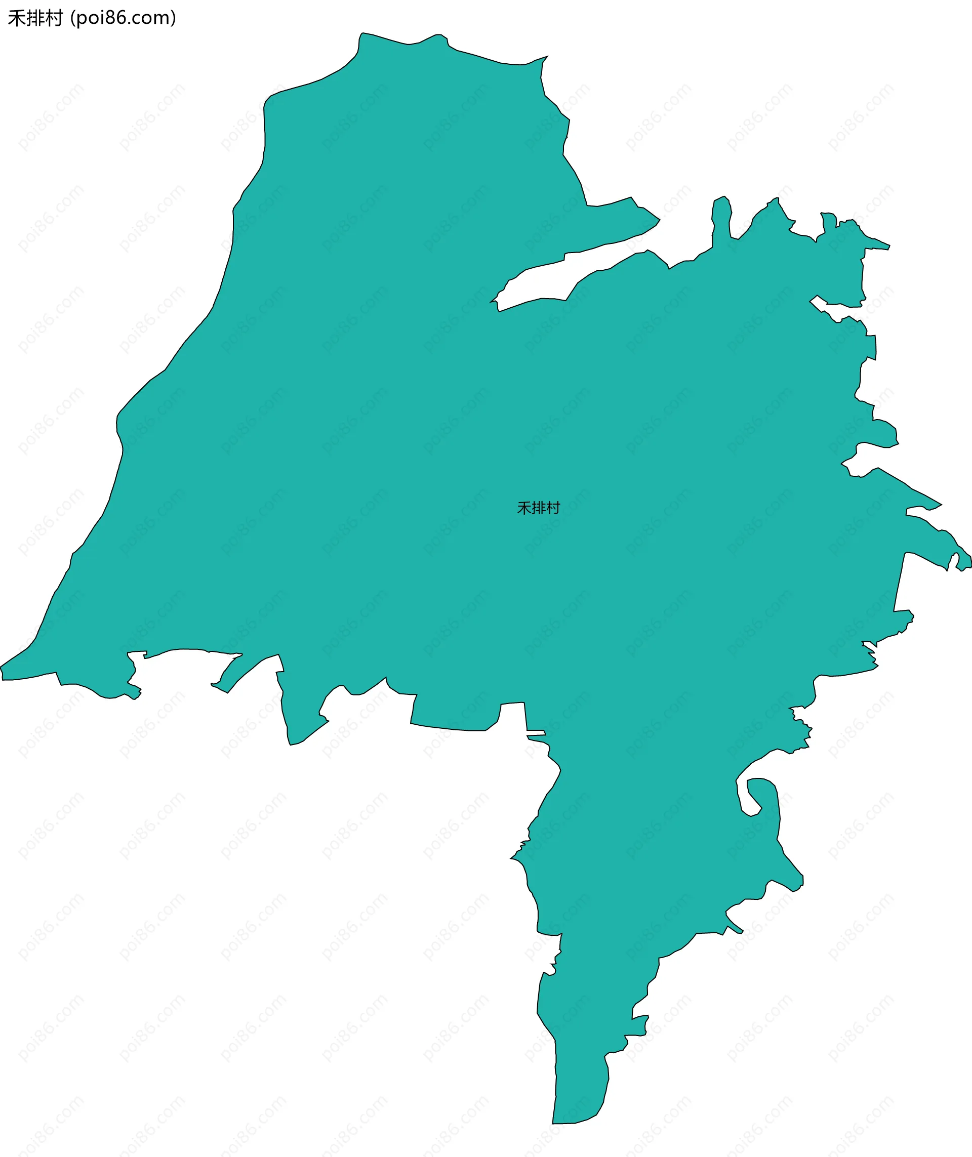 禾排村边界地图