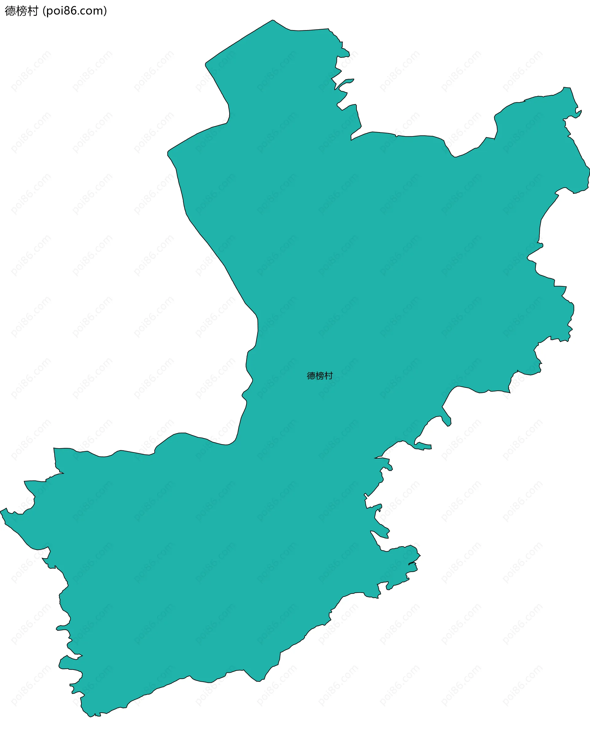 德榜村边界地图