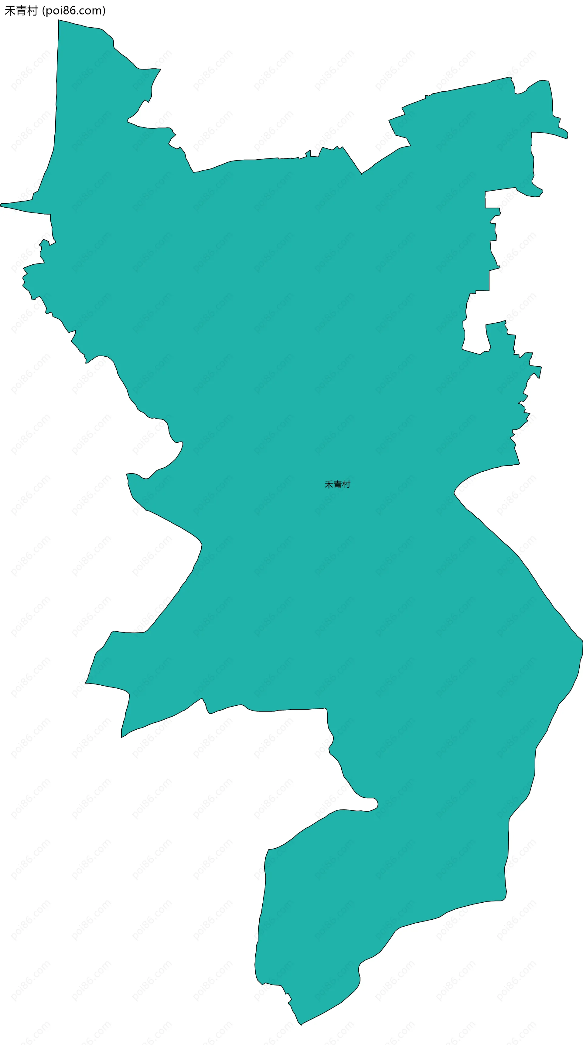 禾青村边界地图