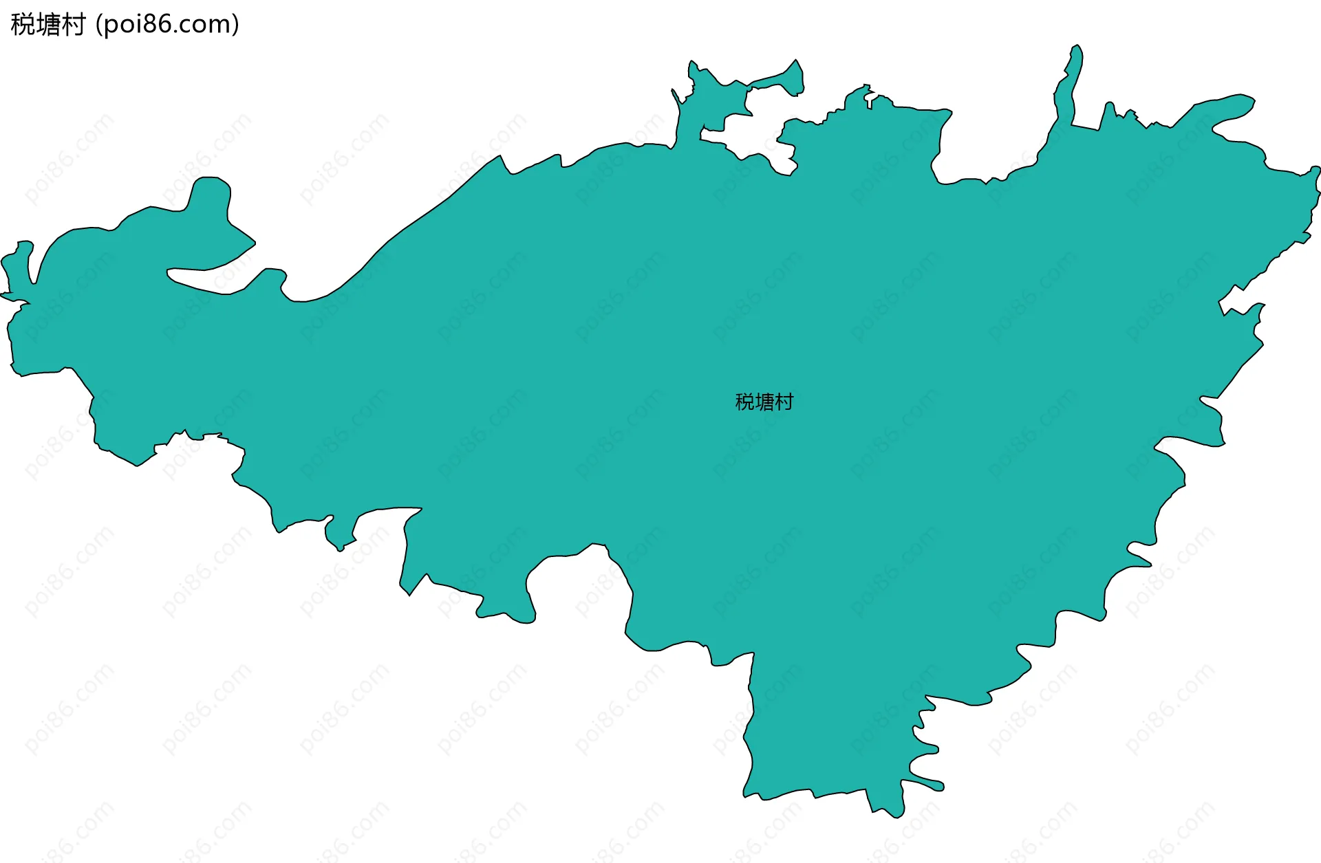 税塘村边界地图