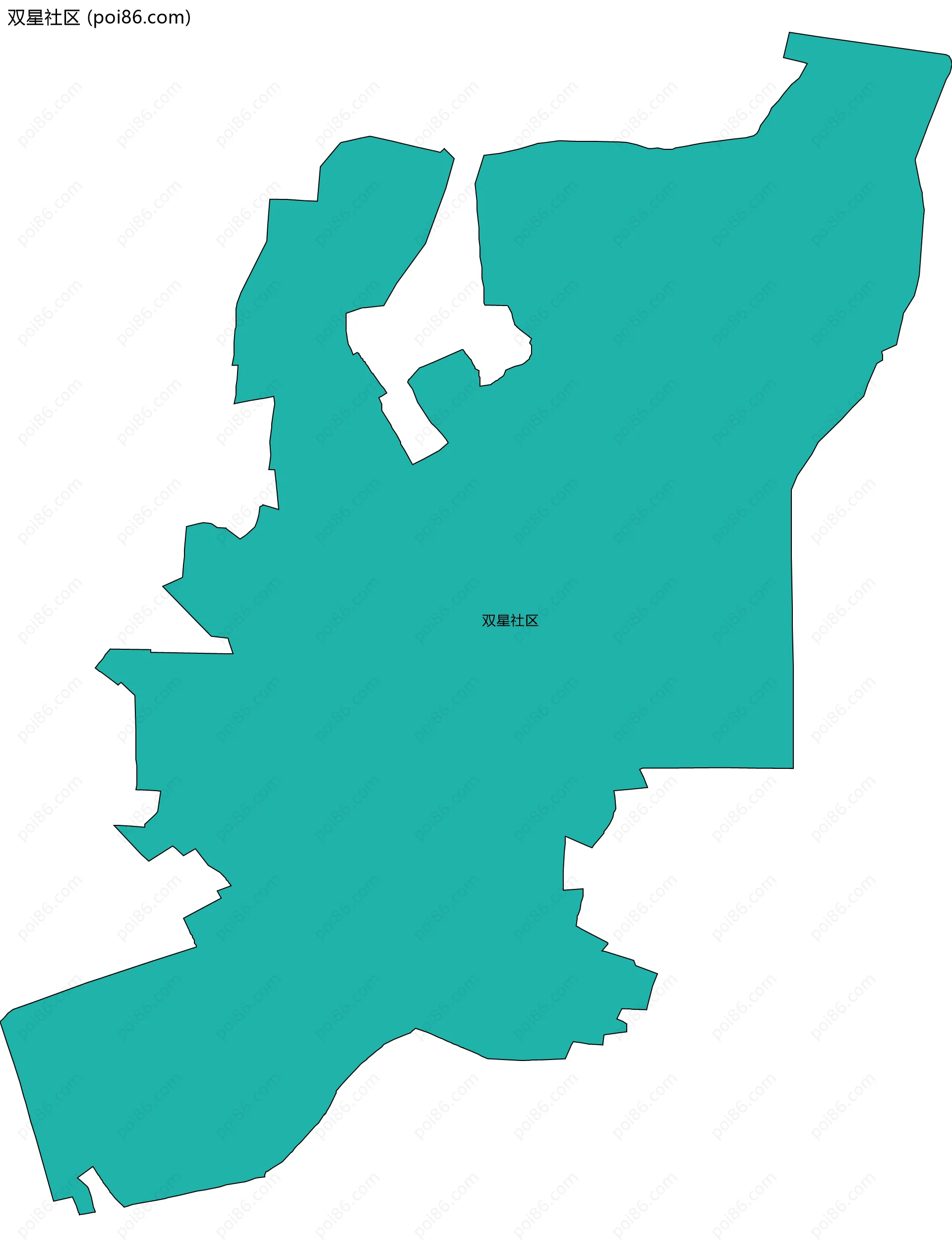 双星社区边界地图