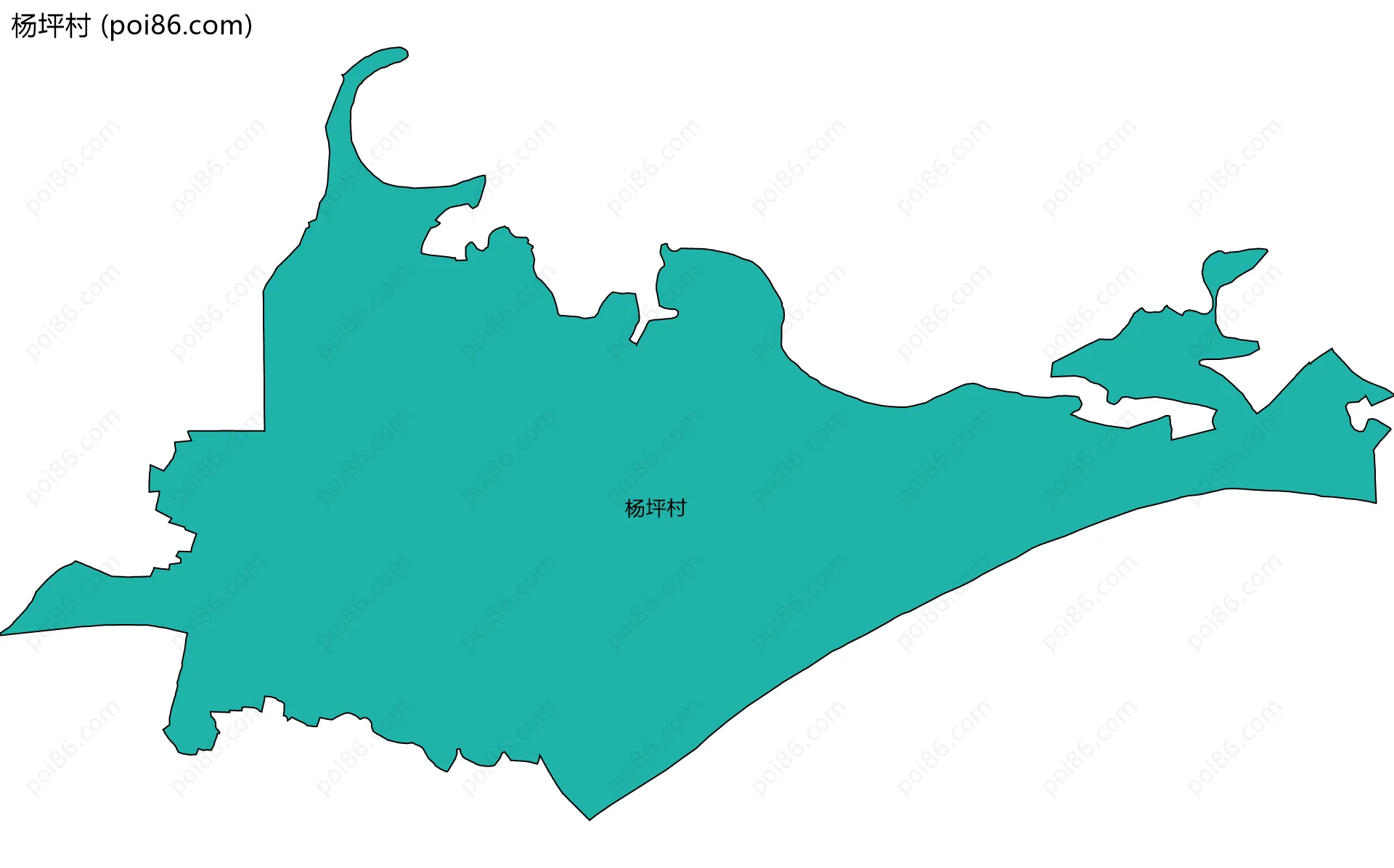 杨坪村边界地图