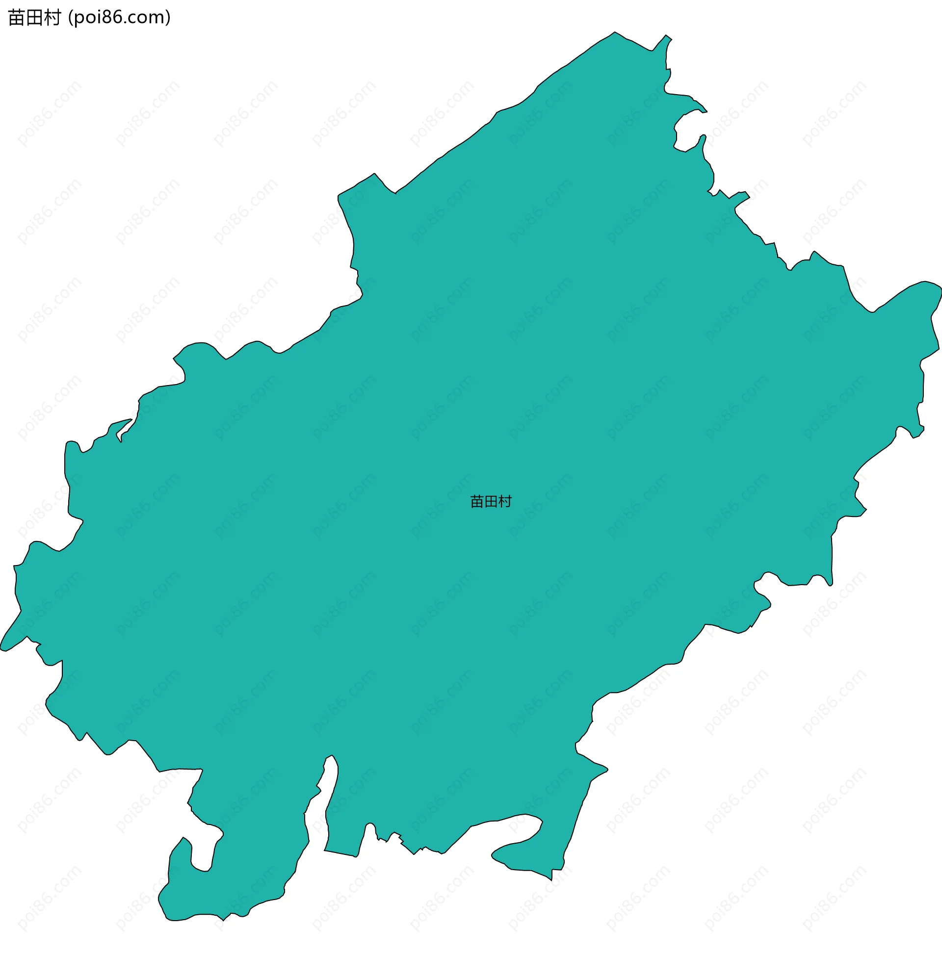 苗田村边界地图