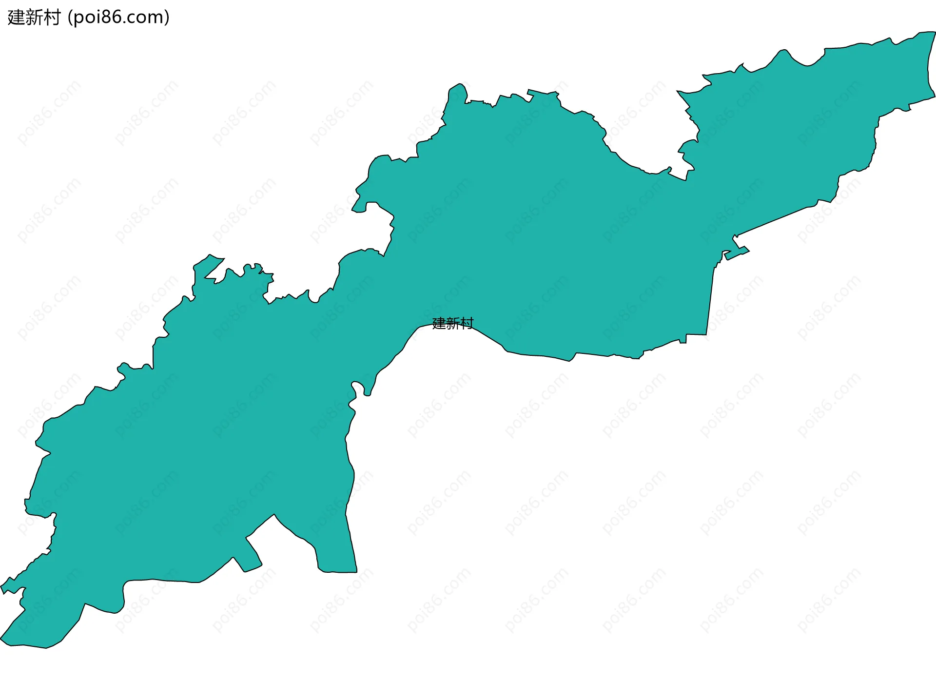 建新村边界地图