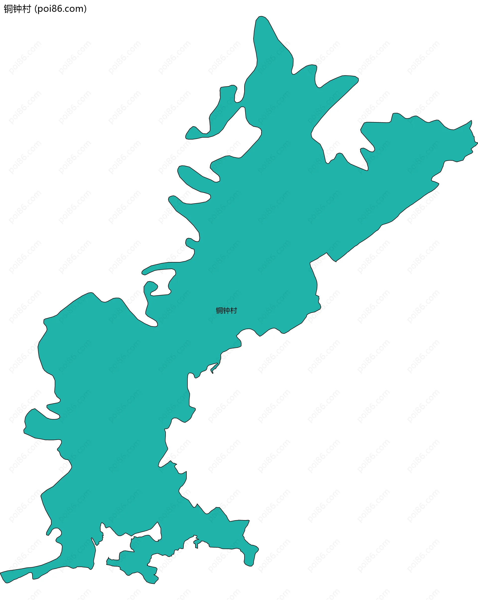 铜钟村边界地图