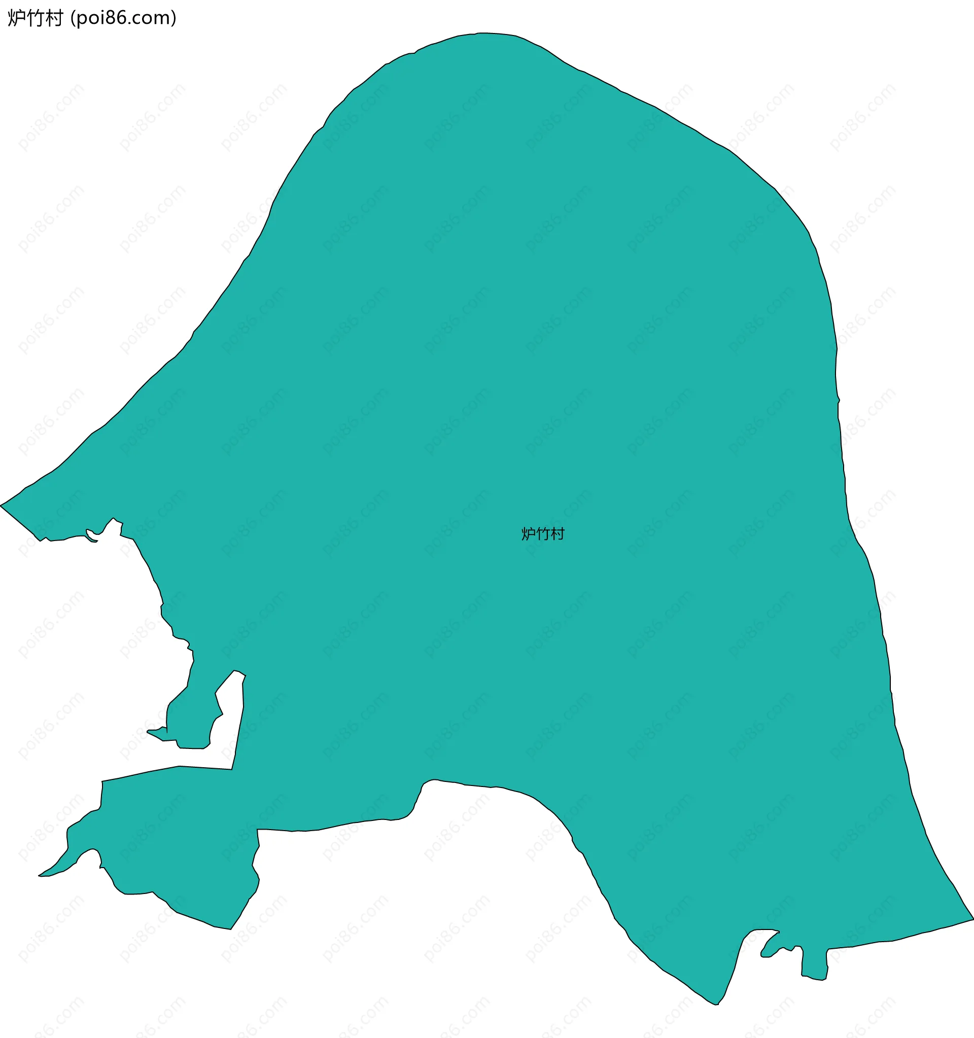 炉竹村边界地图