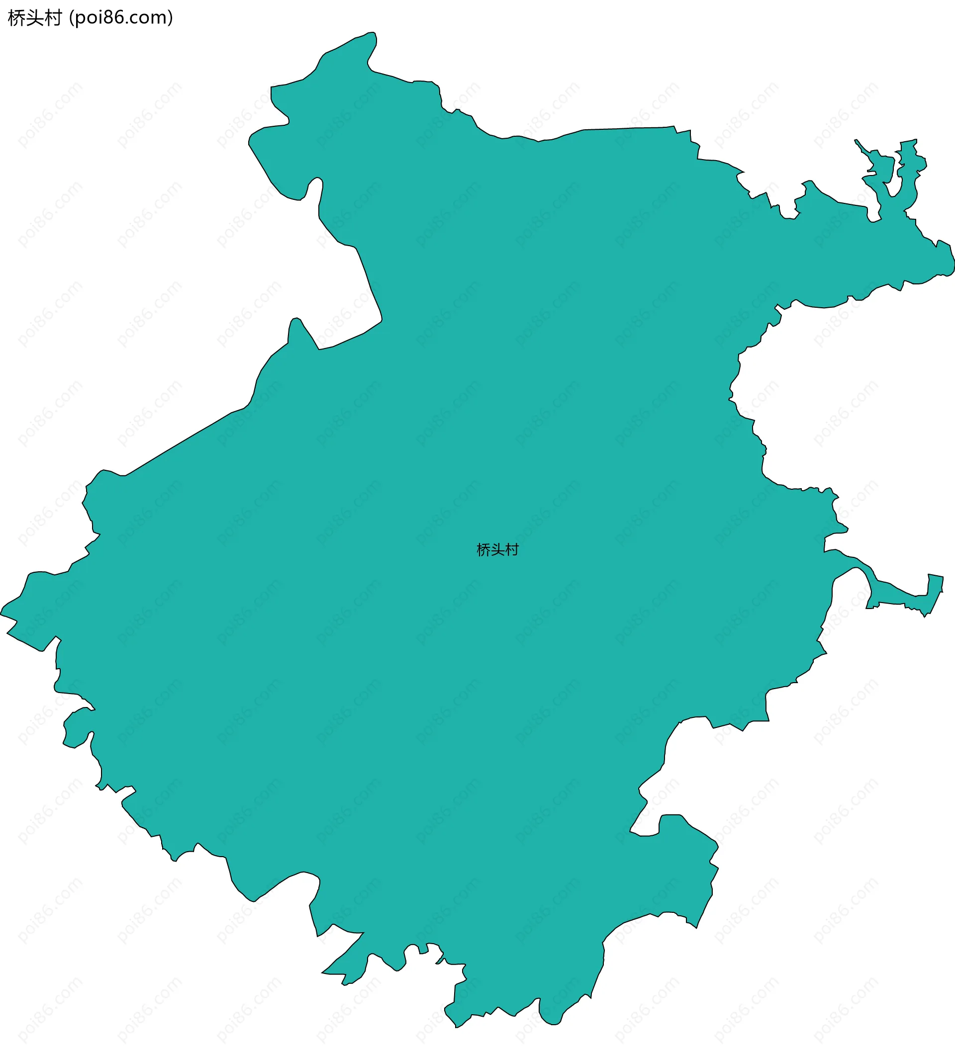 桥头村边界地图