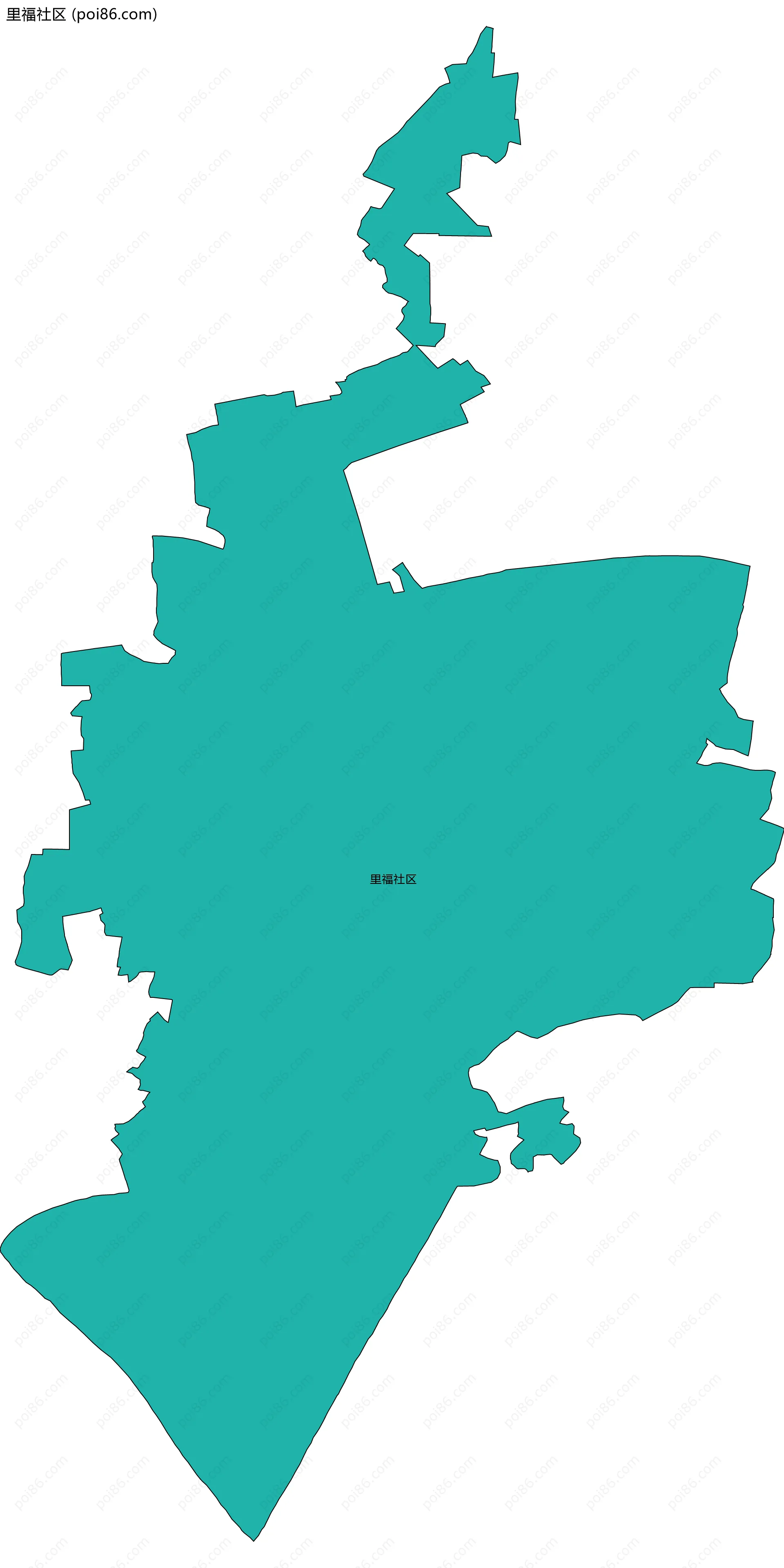 里福社区边界地图