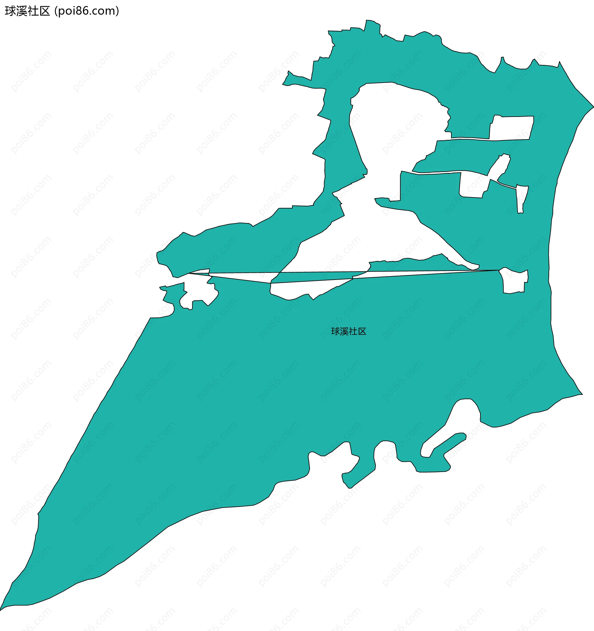 球溪社区边界地图
