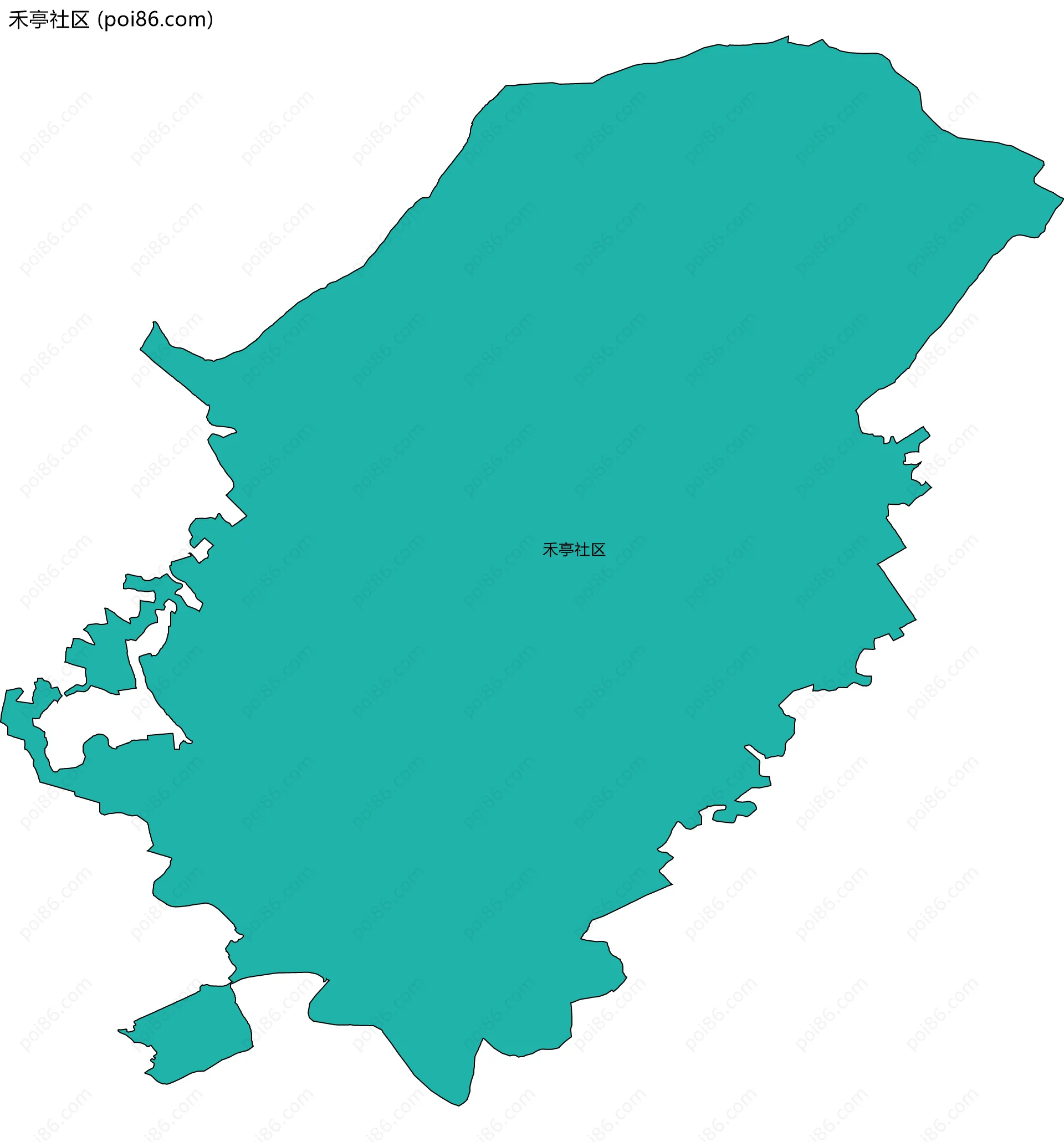 禾亭社区边界地图