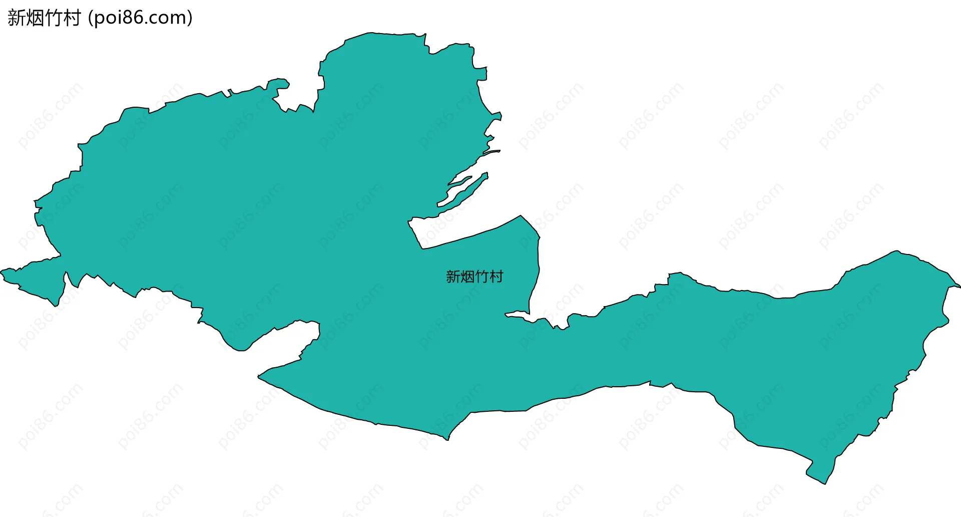 新烟竹村边界地图