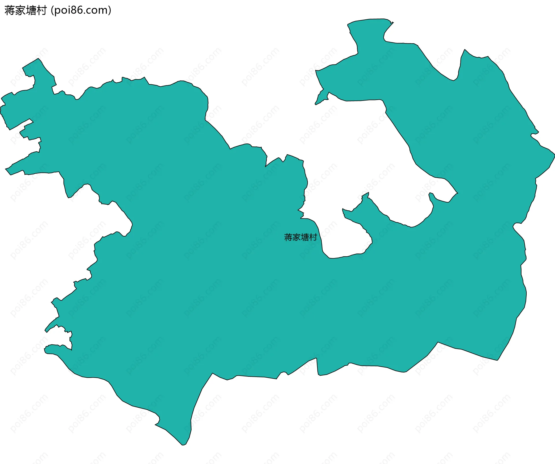 蒋家塘村边界地图