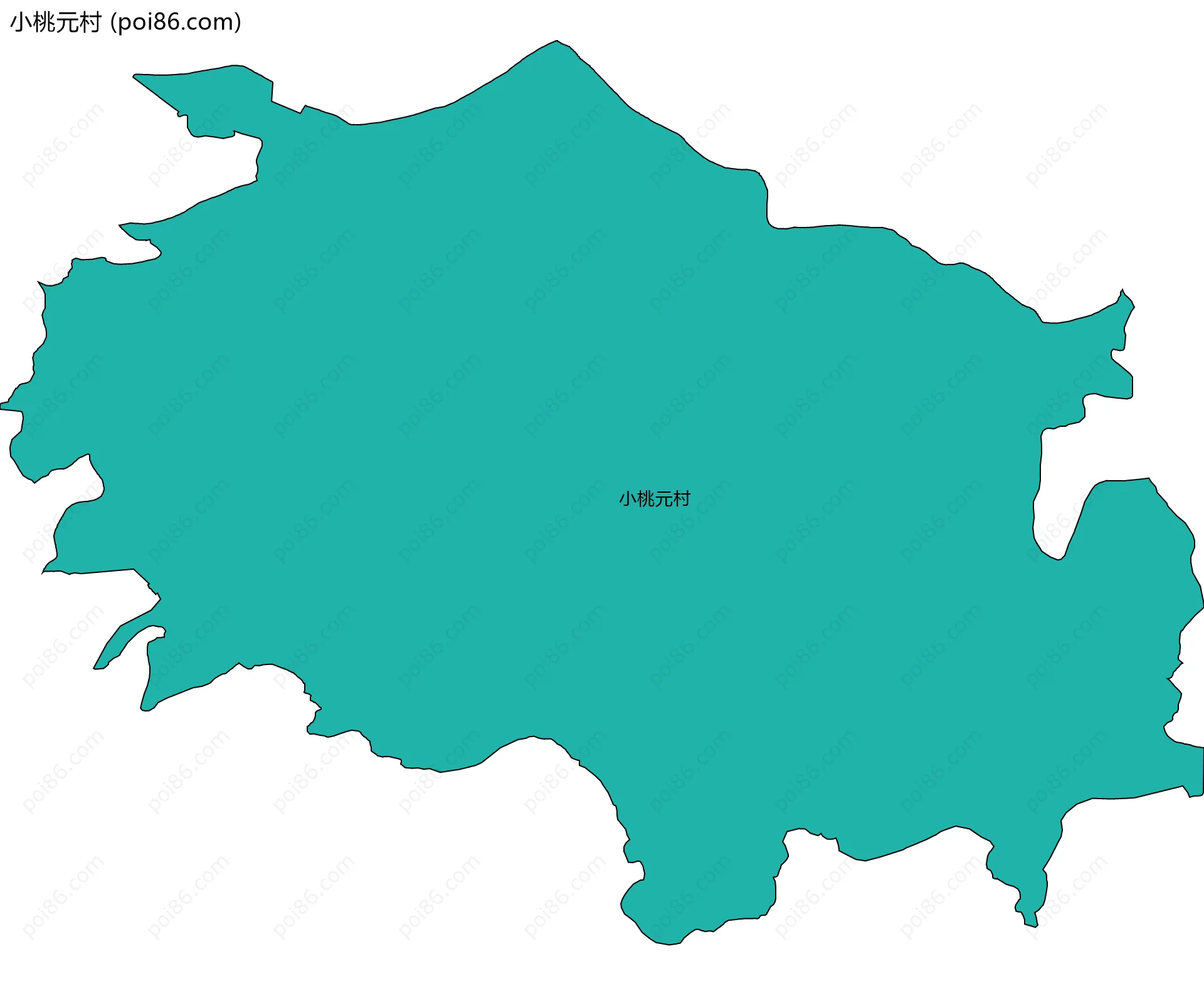 小桃元村边界地图