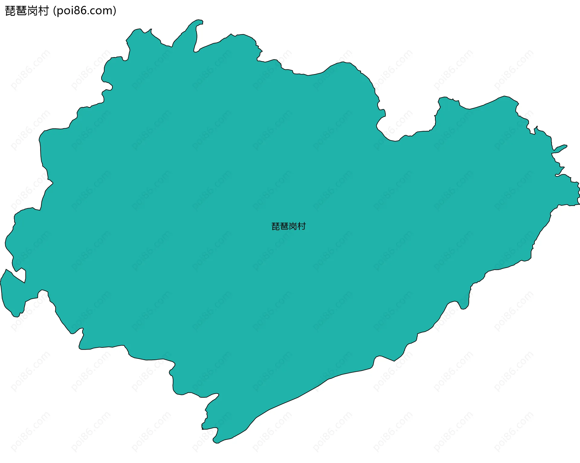 琵琶岗村边界地图