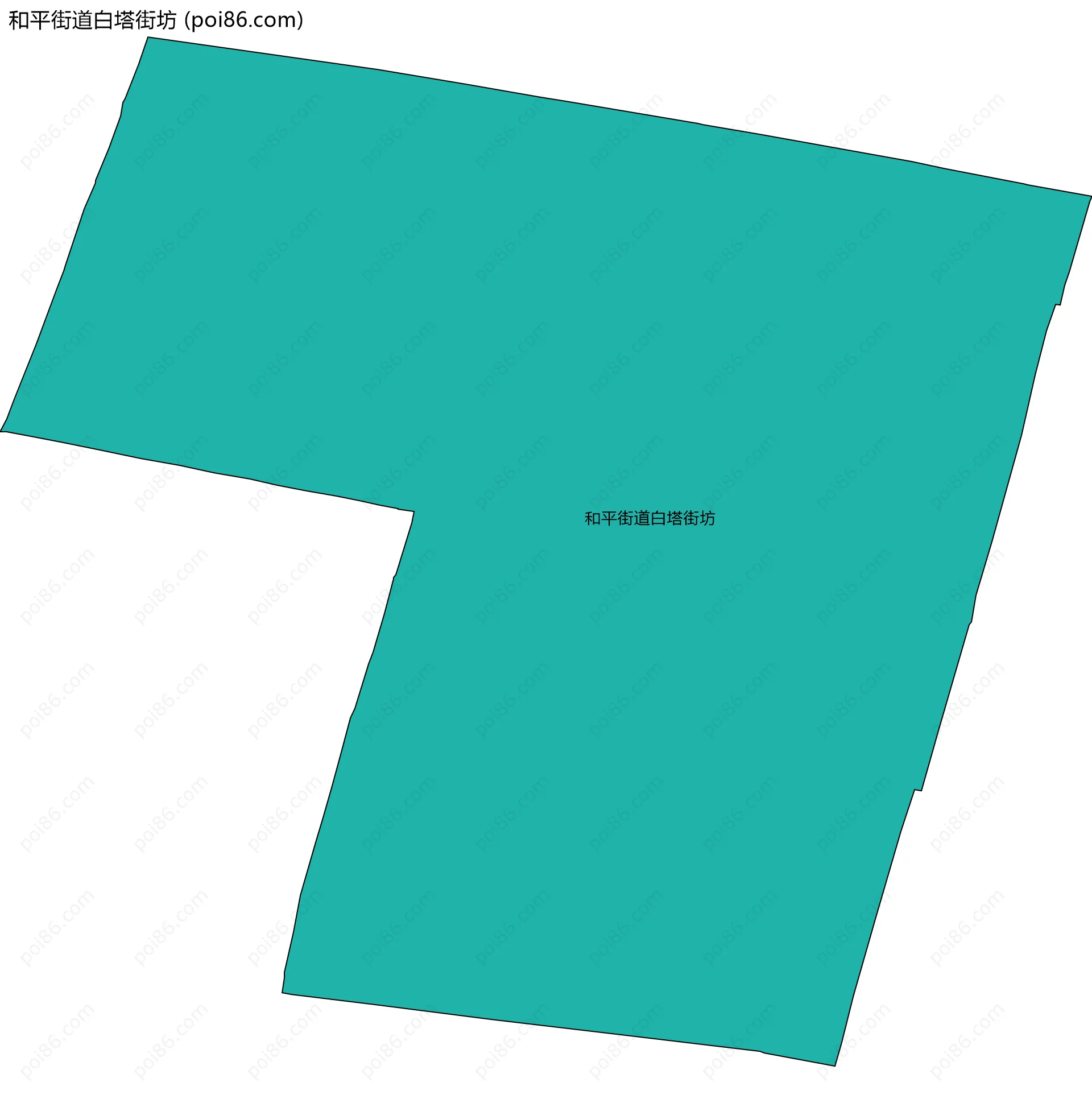 和平街道白塔街坊边界地图