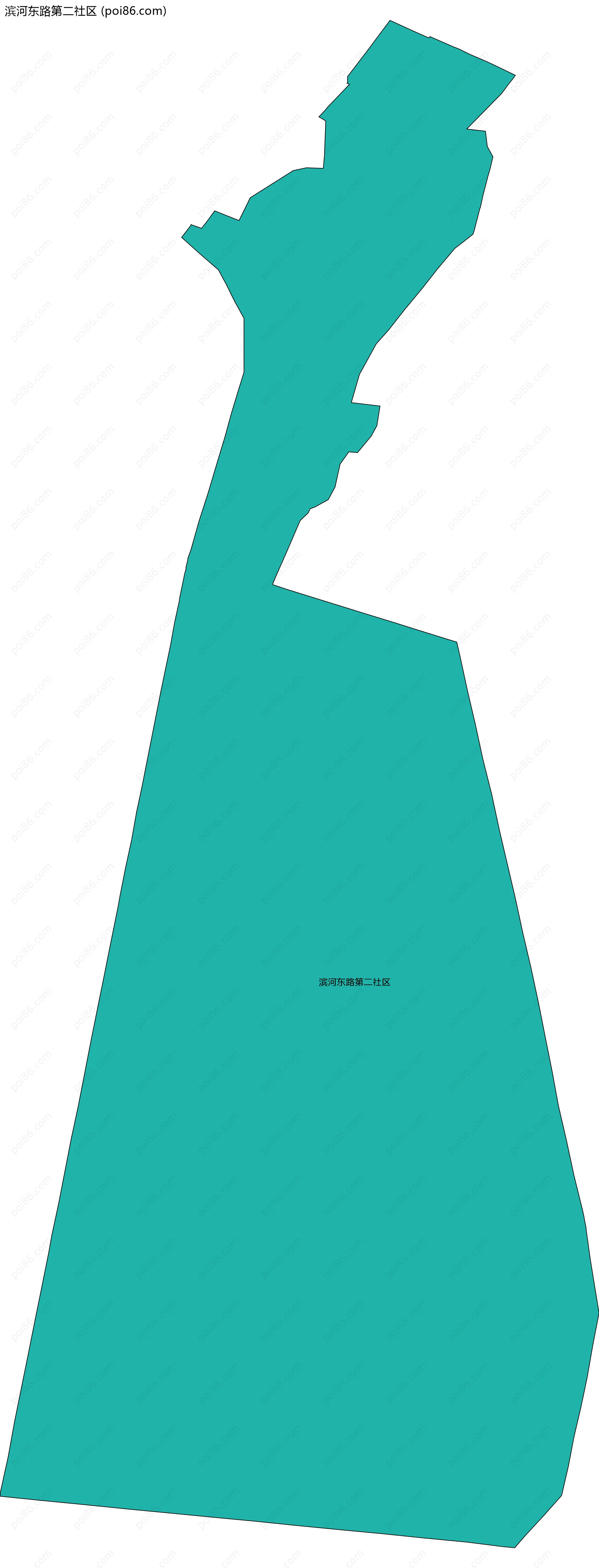 滨河东路第二社区边界地图